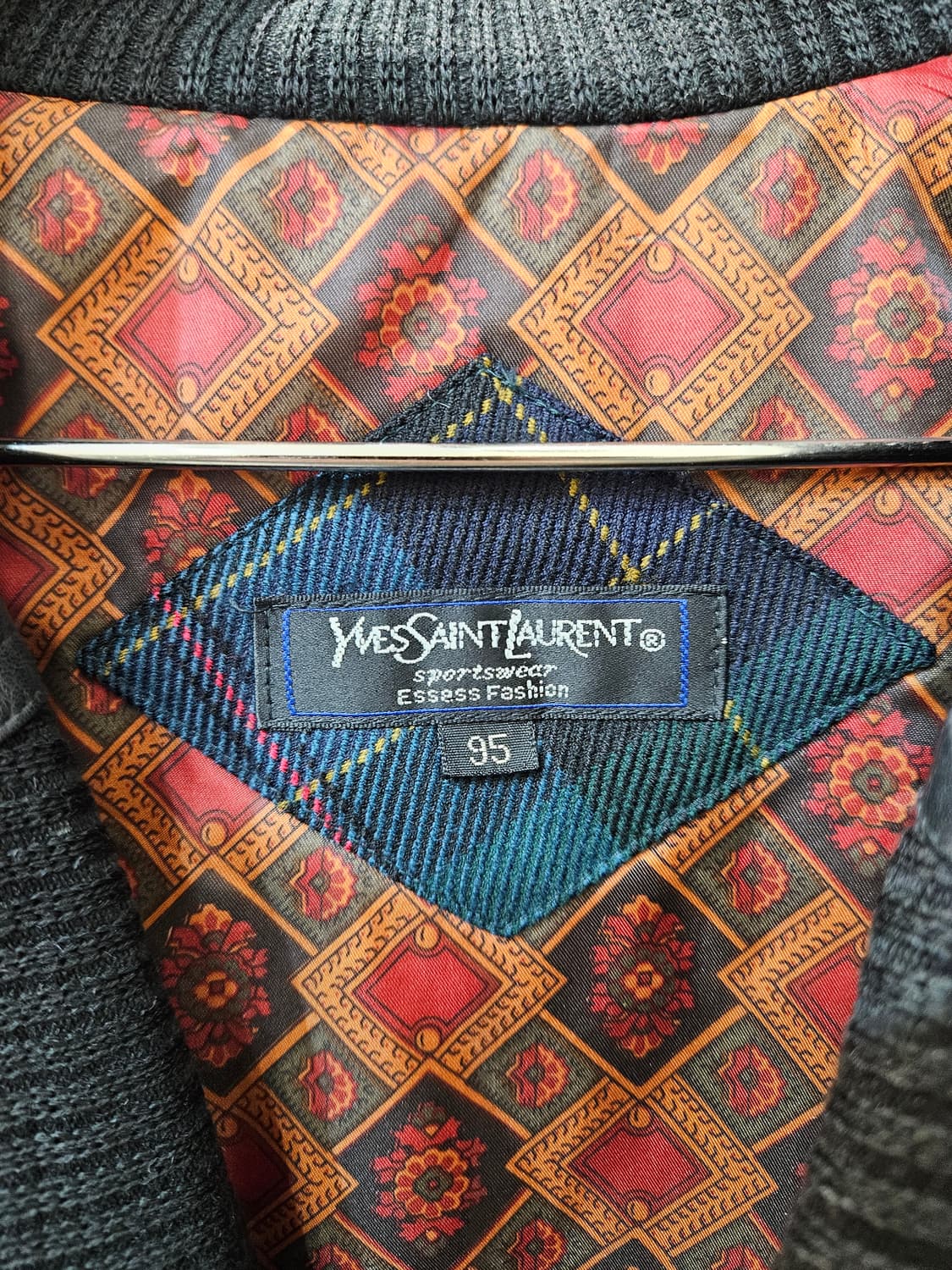 입생로랑 체크 울 자켓 상품이미지4