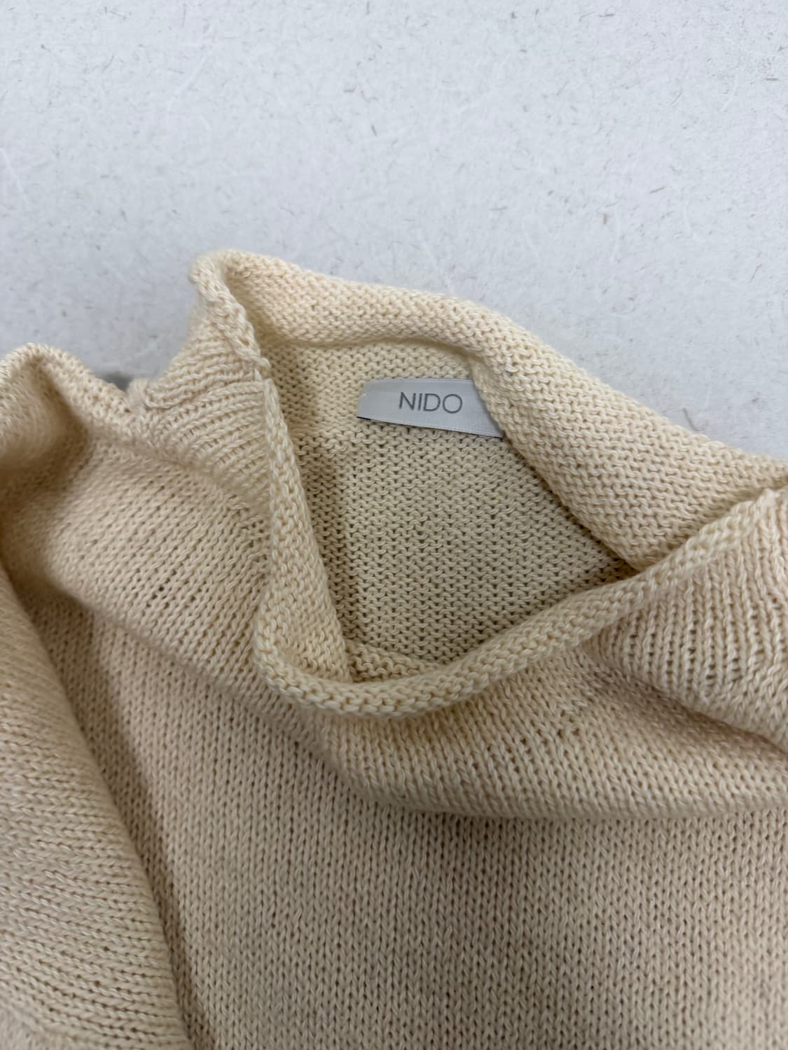 NIDO 25PS Simple Turtleneck Dress, Ecru 상품이미지8