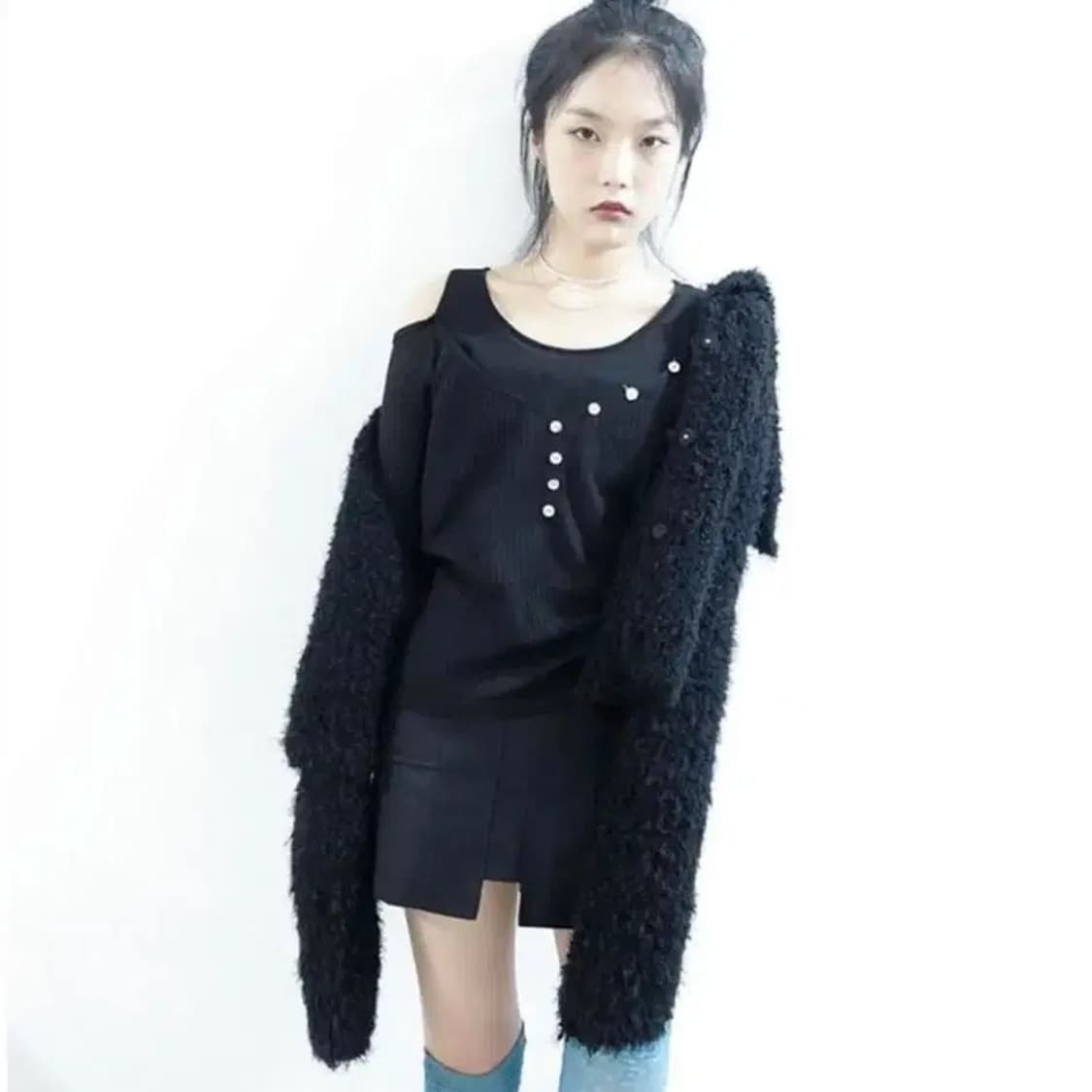 샵페어리 퍼 가디건 상품이미지1