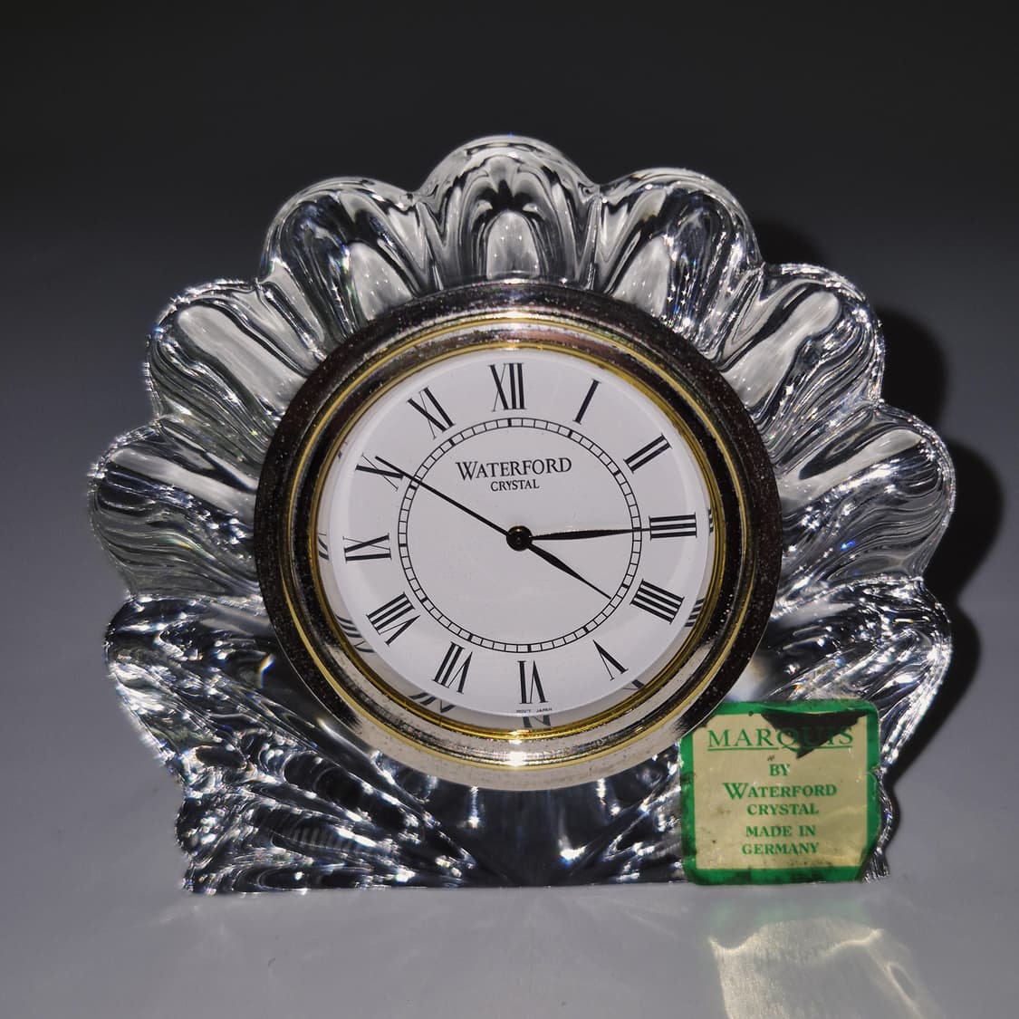 90s 독일 리드 크리스탈 조개 탁상 시계 상품이미지6
