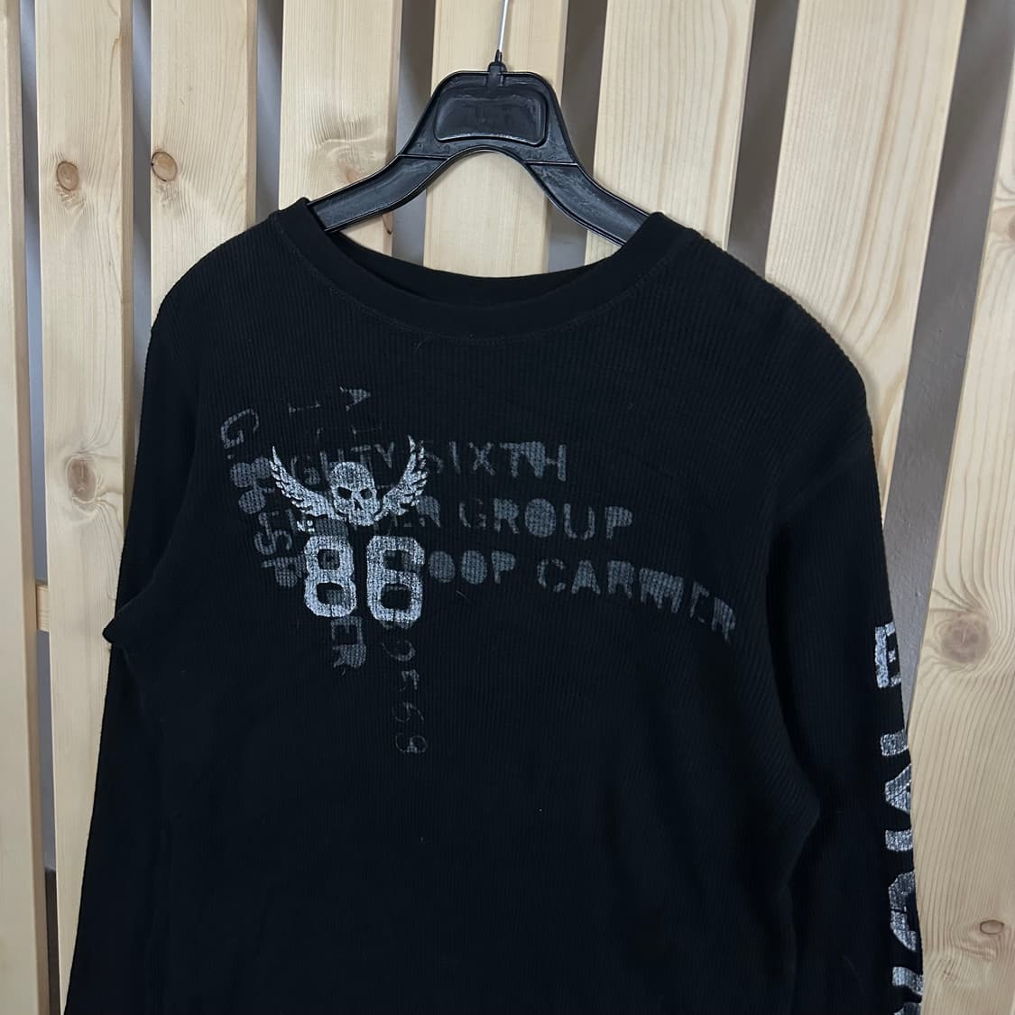 (M) GAP 갭 스컬 블랙 롱슬리브 티셔츠 상품이미지3