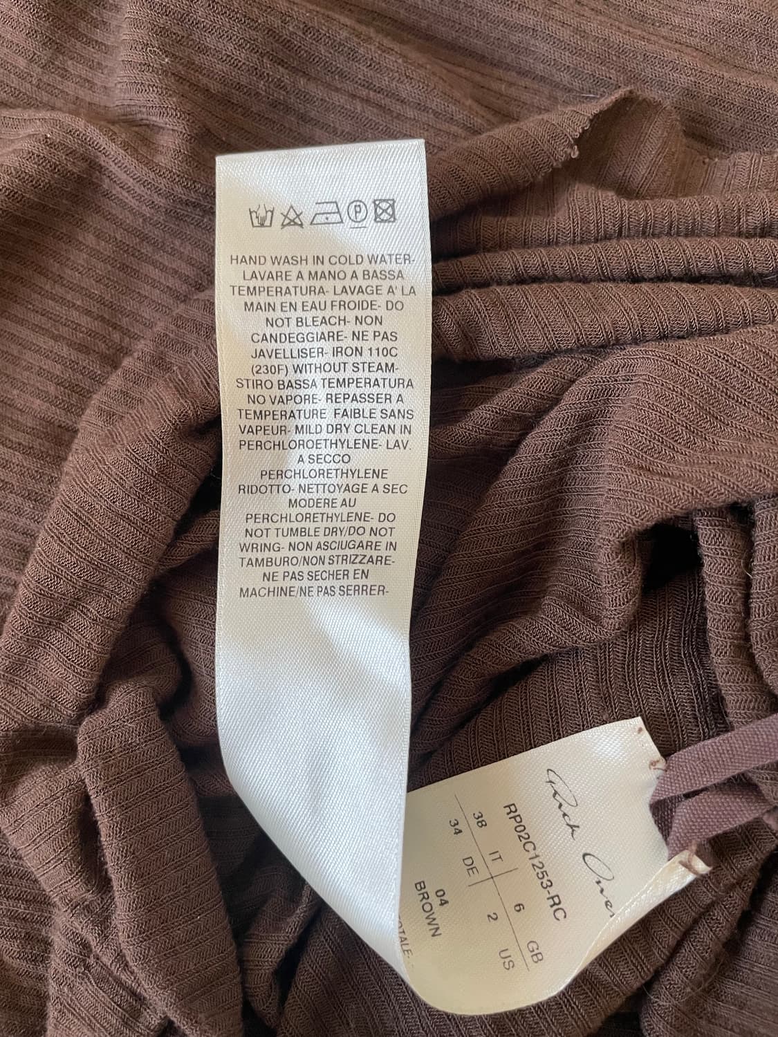 릭오웬스 후디 리브드 롱 슬리브 상품이미지7