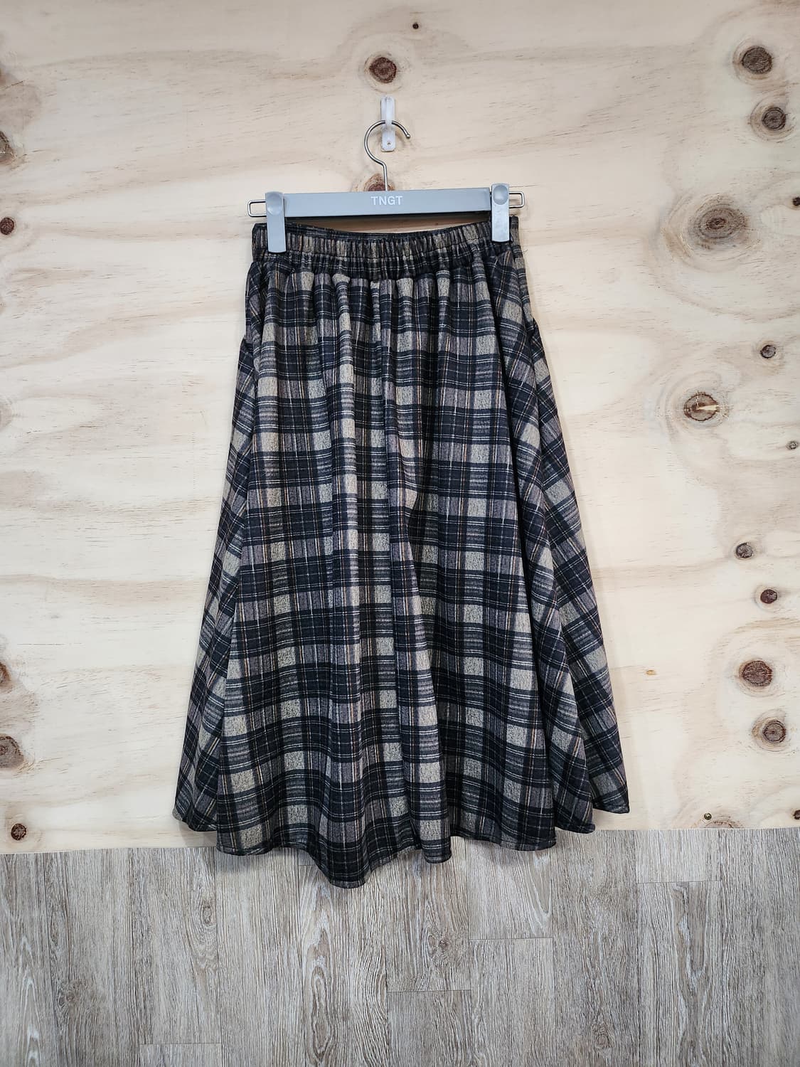 126) 체크 A라인 롱 스커트 상품이미지2