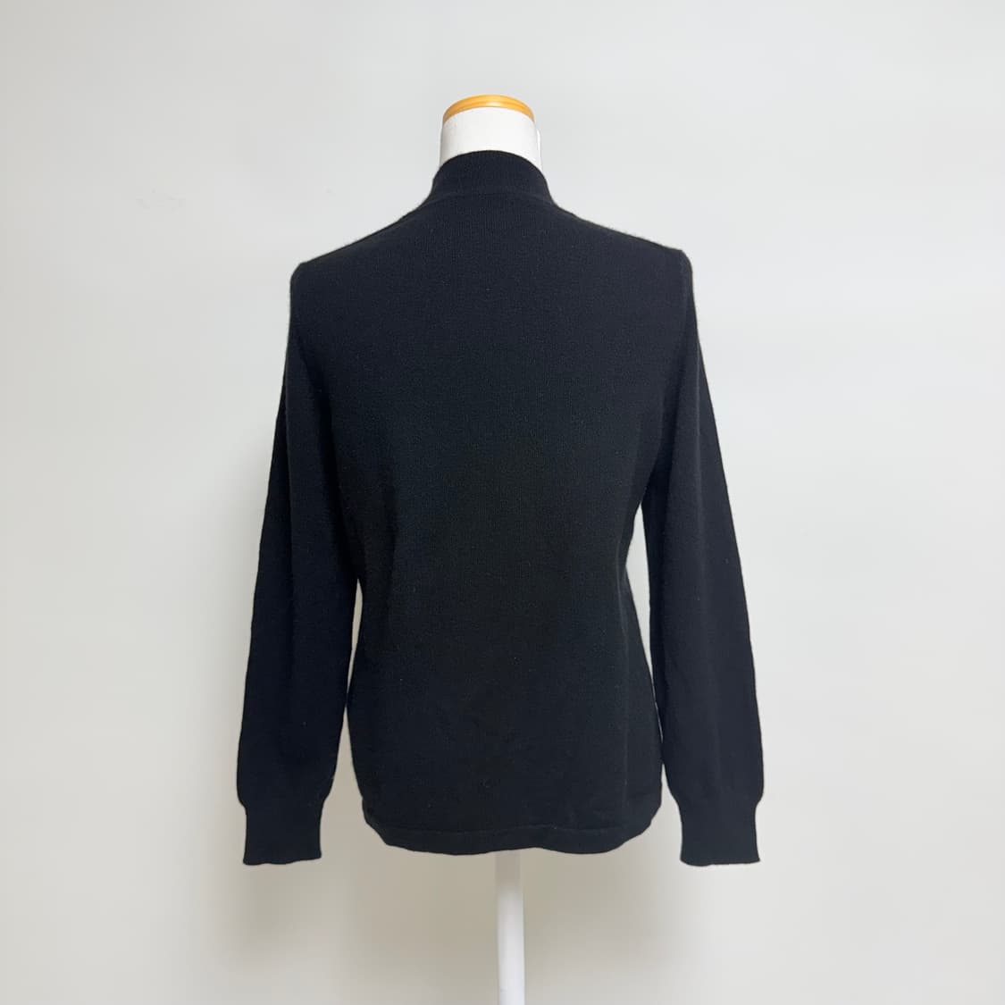 [캐시미어 100%] 핑크 로즈 플라워 블랙 가디건 세트 M 상품이미지4