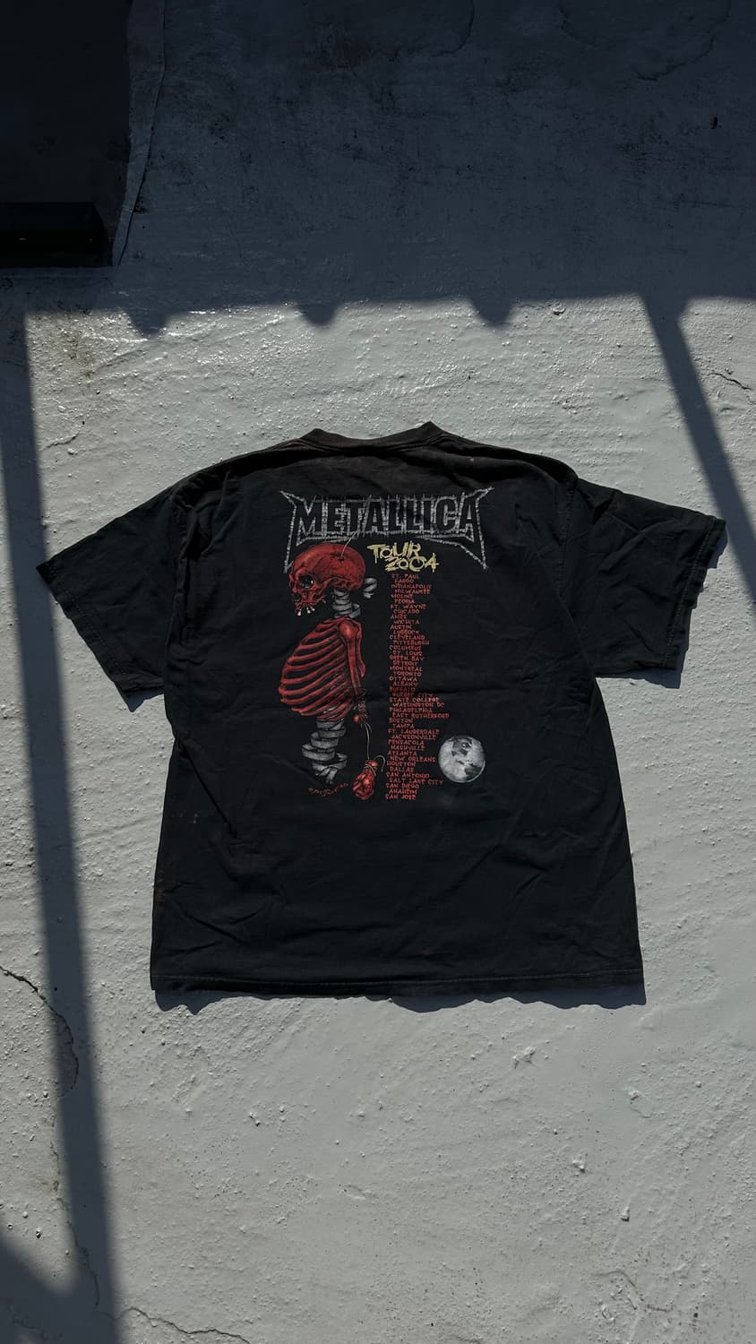 Y2k 2004 Metallica 빈티지 메탈리카 밴드 투어 티셔츠 상품이미지8