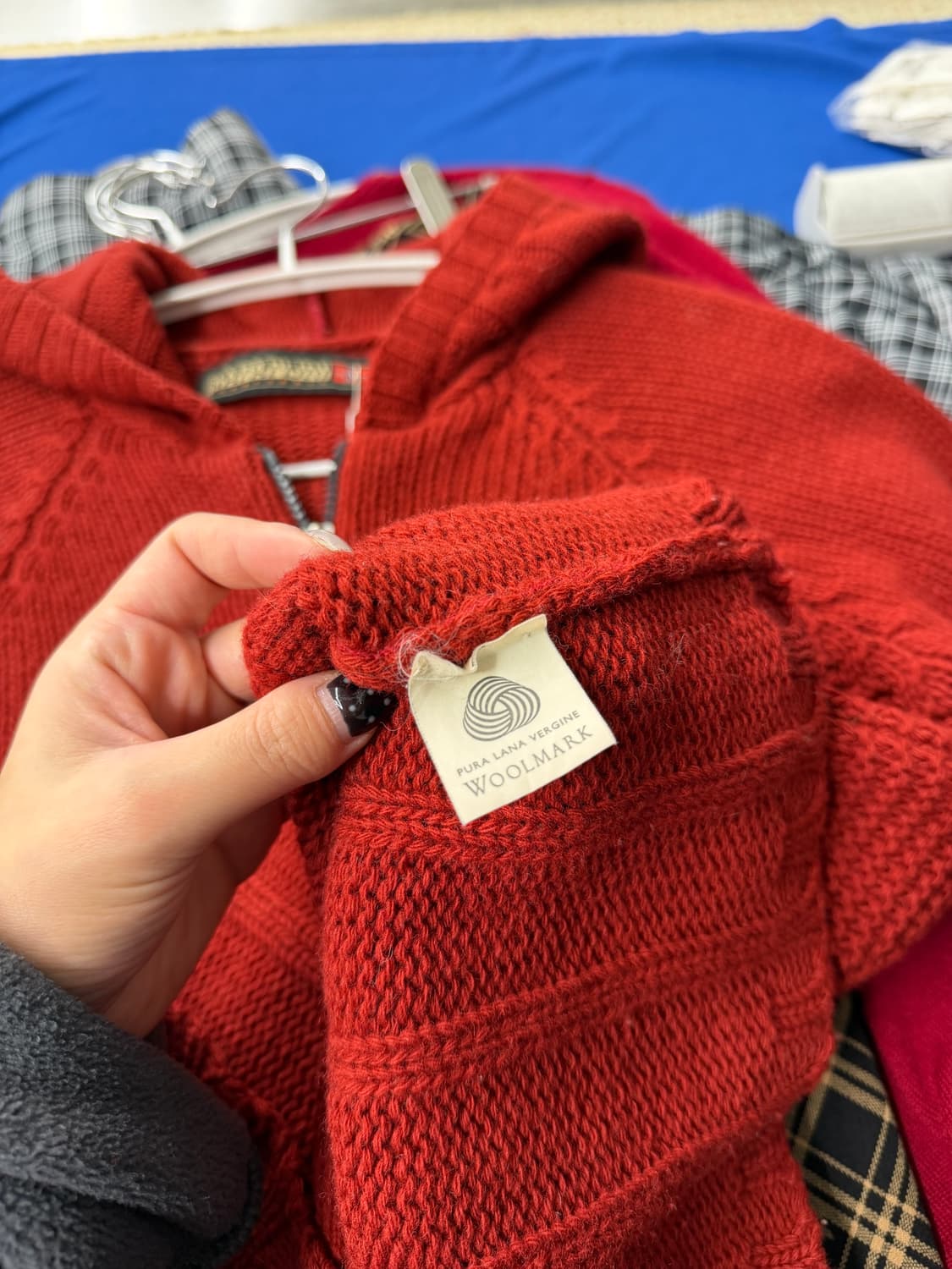 이태리 브릭레드 후드집업 니트 스웨터 상품이미지10