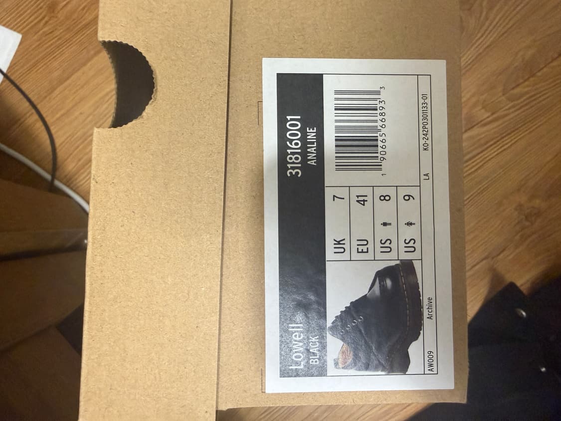 닥터마틴 로웰 레더 목 토 슈즈 블랙 아날린 상품이미지2