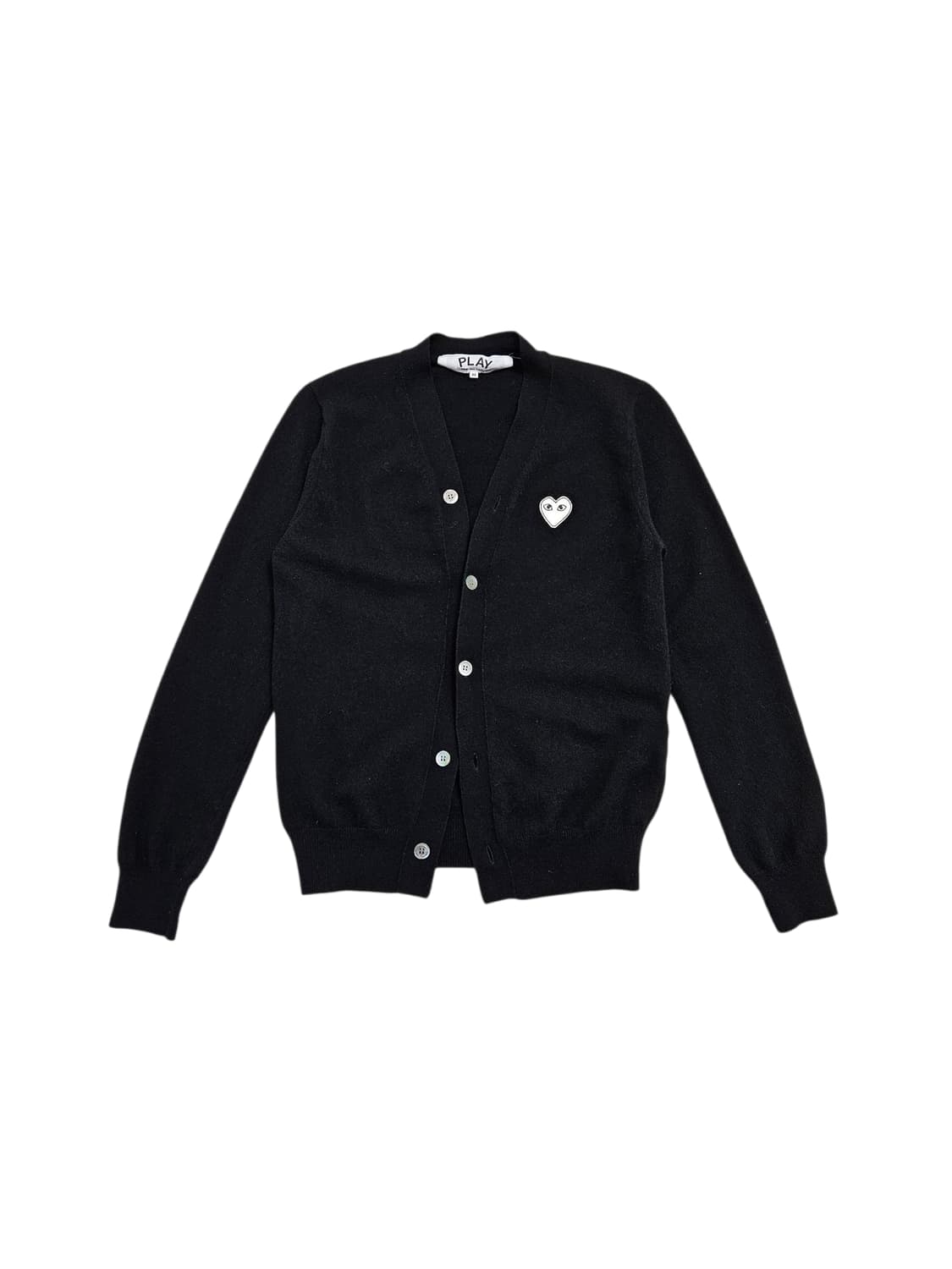 꼼데가르송 화이트 와펜 가디건 블랙 상품이미지2