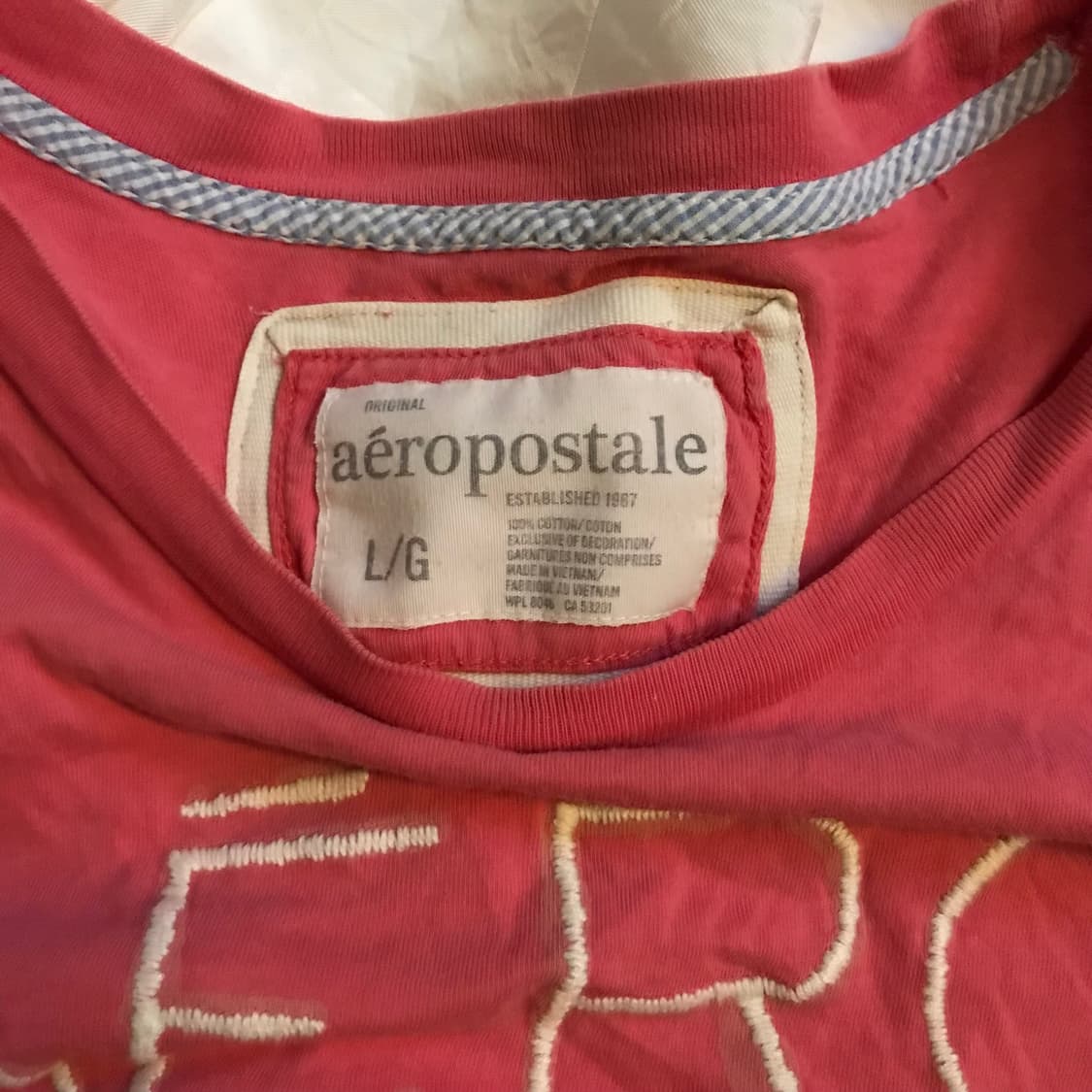 Aeropostale 에어로포스테일 핑크 로고 반팔티 상품이미지5