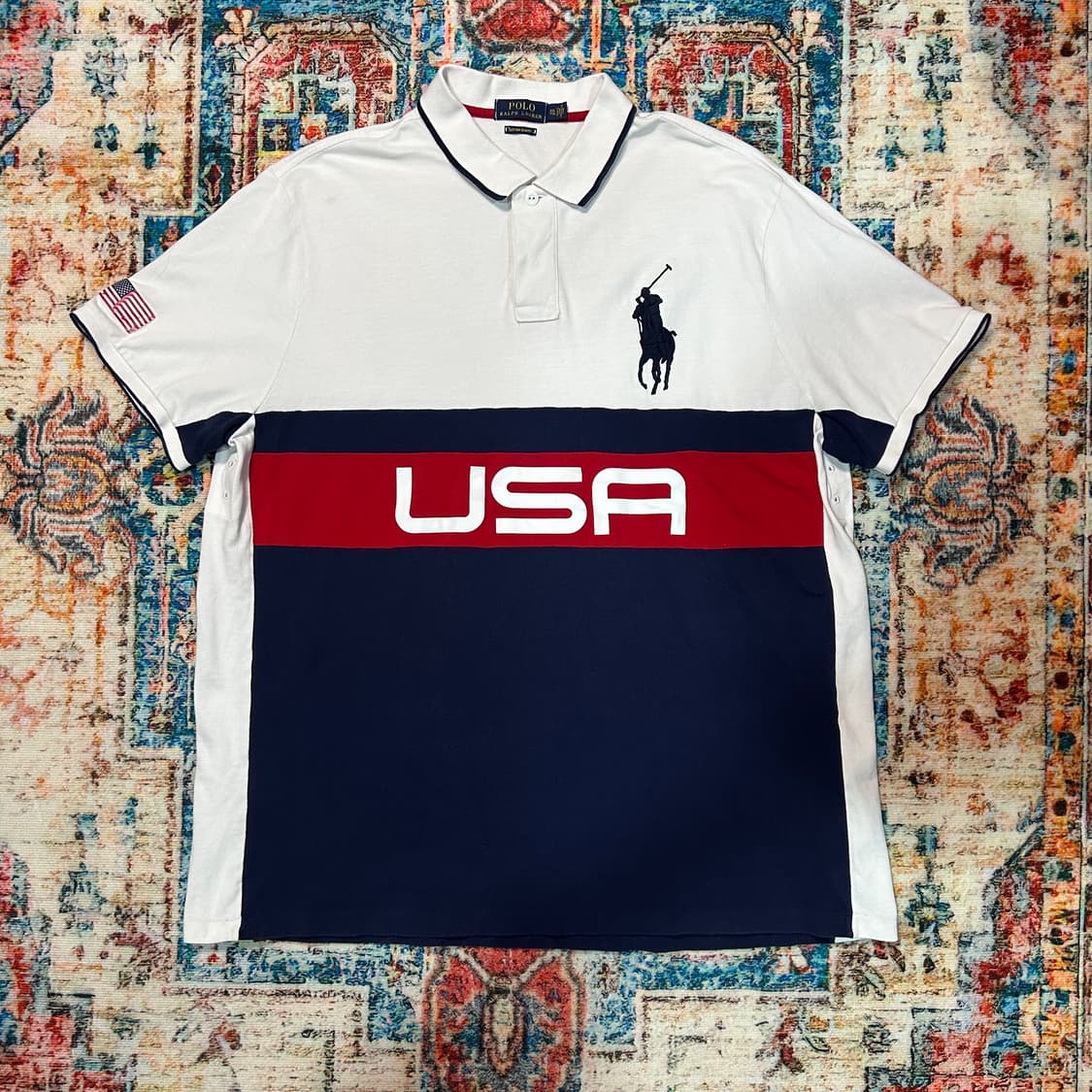 [2XL] 폴로랄프로렌 USA 빅포니 카라티 상품이미지1