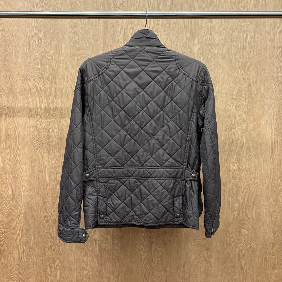 폴로 랄프로렌 퀄팅 필드 자켓 넥 버클 벨트 허리 스트랩 디테일 브라운 상품이미지3