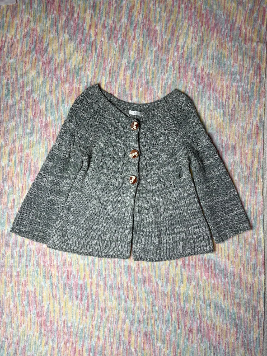 그레이 단추 포인트 가디건 상품이미지5