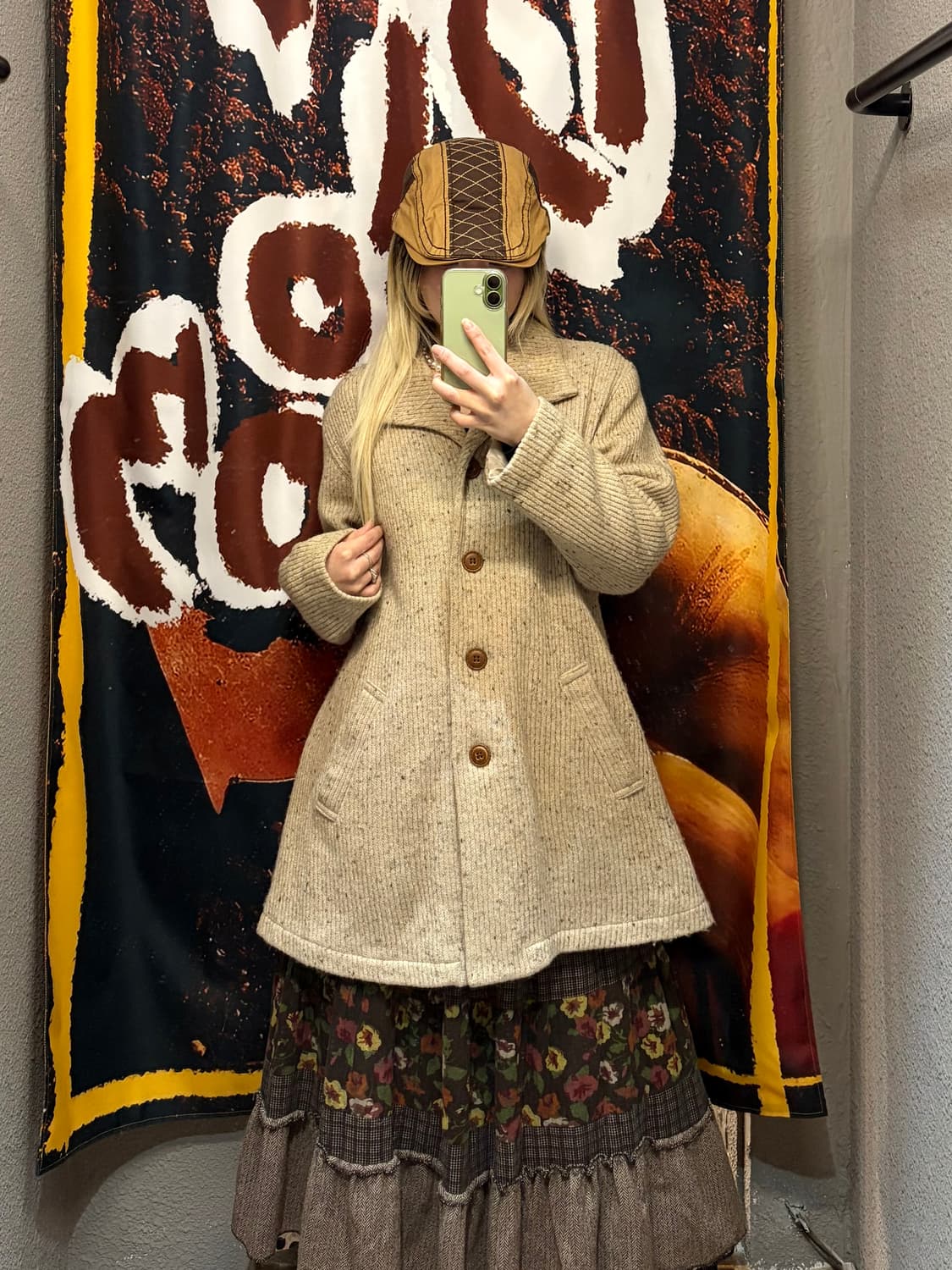 일본빈티지 디테일 니트 코트 상품이미지1