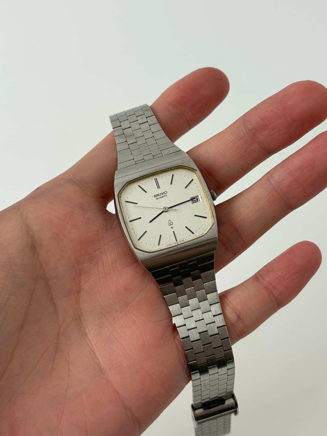 70s emblem silver square quartz 상품이미지2