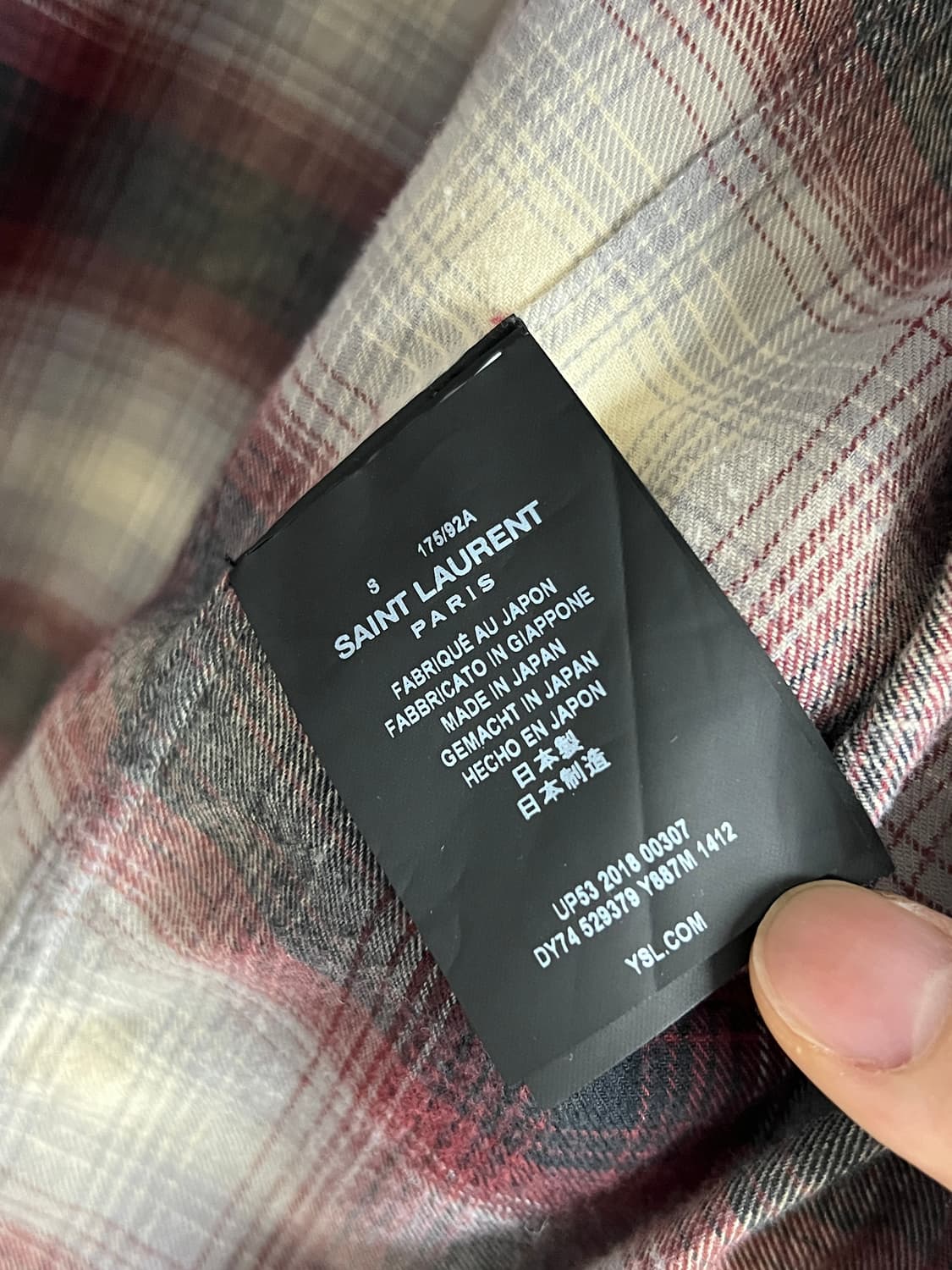 생로랑 플란넬 셔츠 상품이미지3