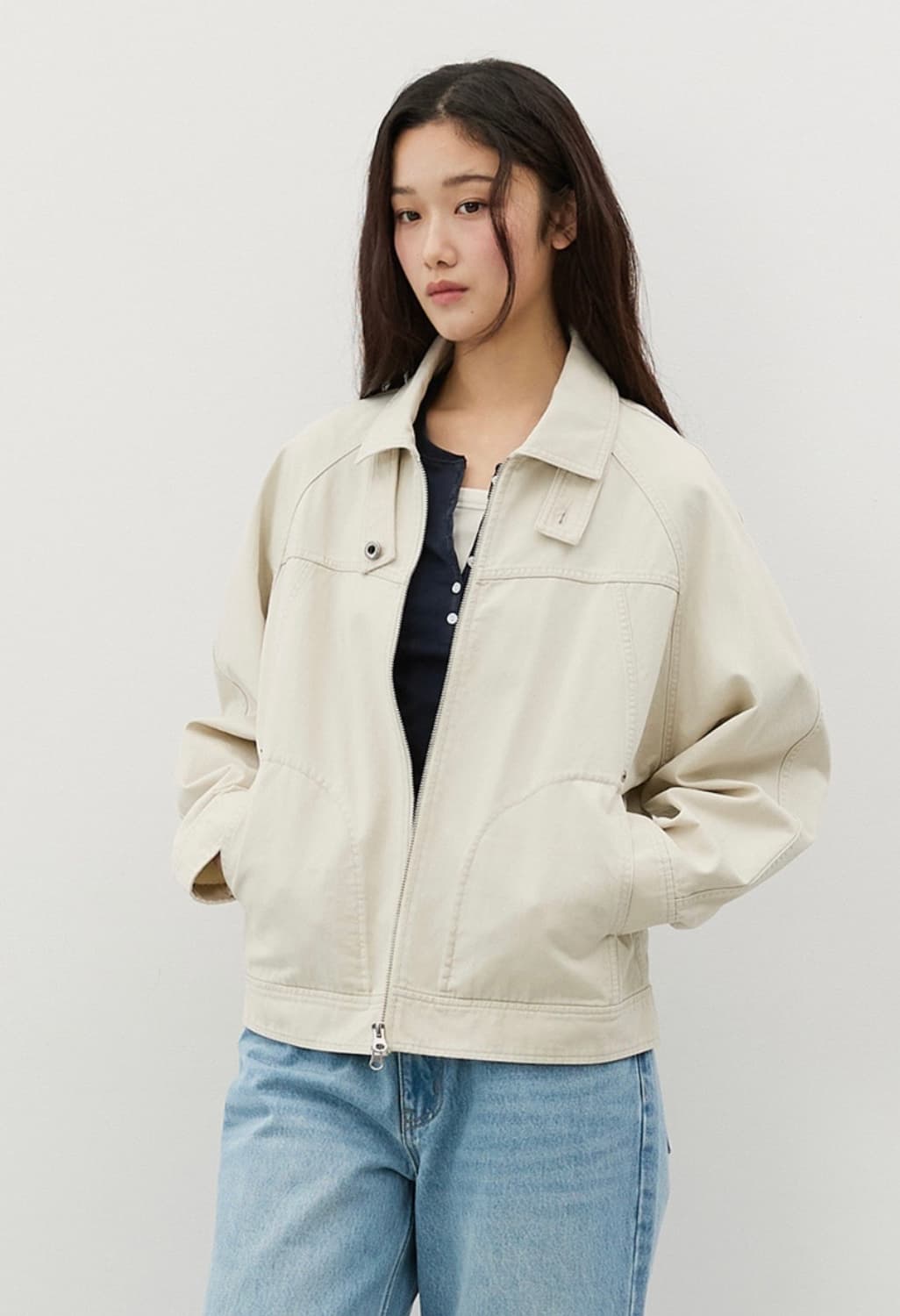 시티브리즈 워시드 자켓 아이보리 S 상품이미지6