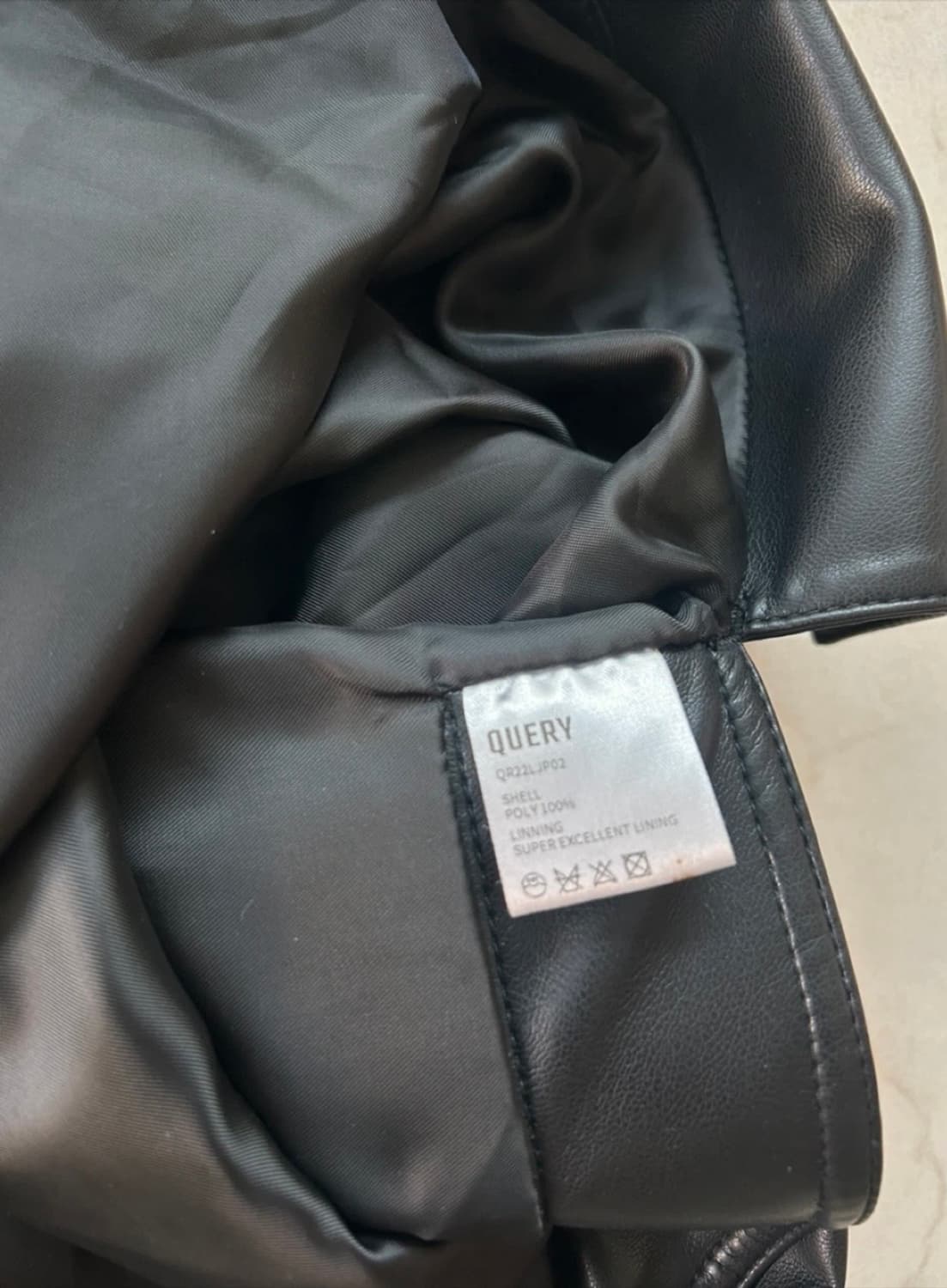 QUERY 크롭 레더 볼레로 자켓 상품이미지3