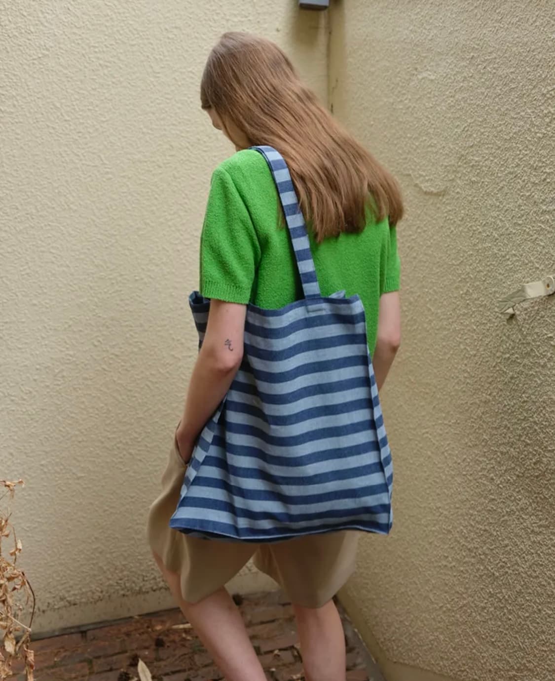 엔조블루스 스트라이프 빅 백 에코백 상품이미지1