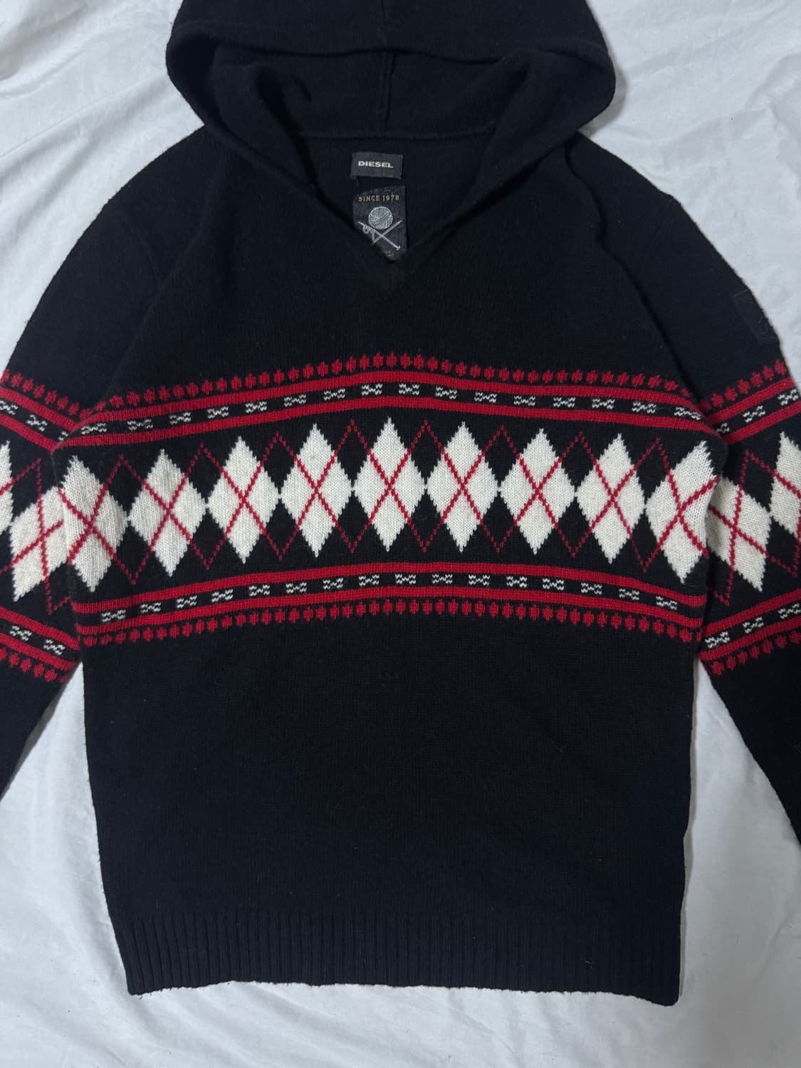 디젤 울 후드 니트 상품이미지3