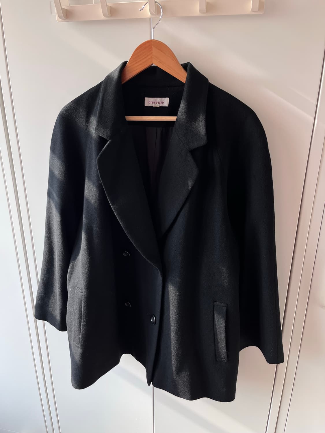 Gran sasso 그랑사쏘 오버핏 더블버튼 울 롱코트 상품이미지7