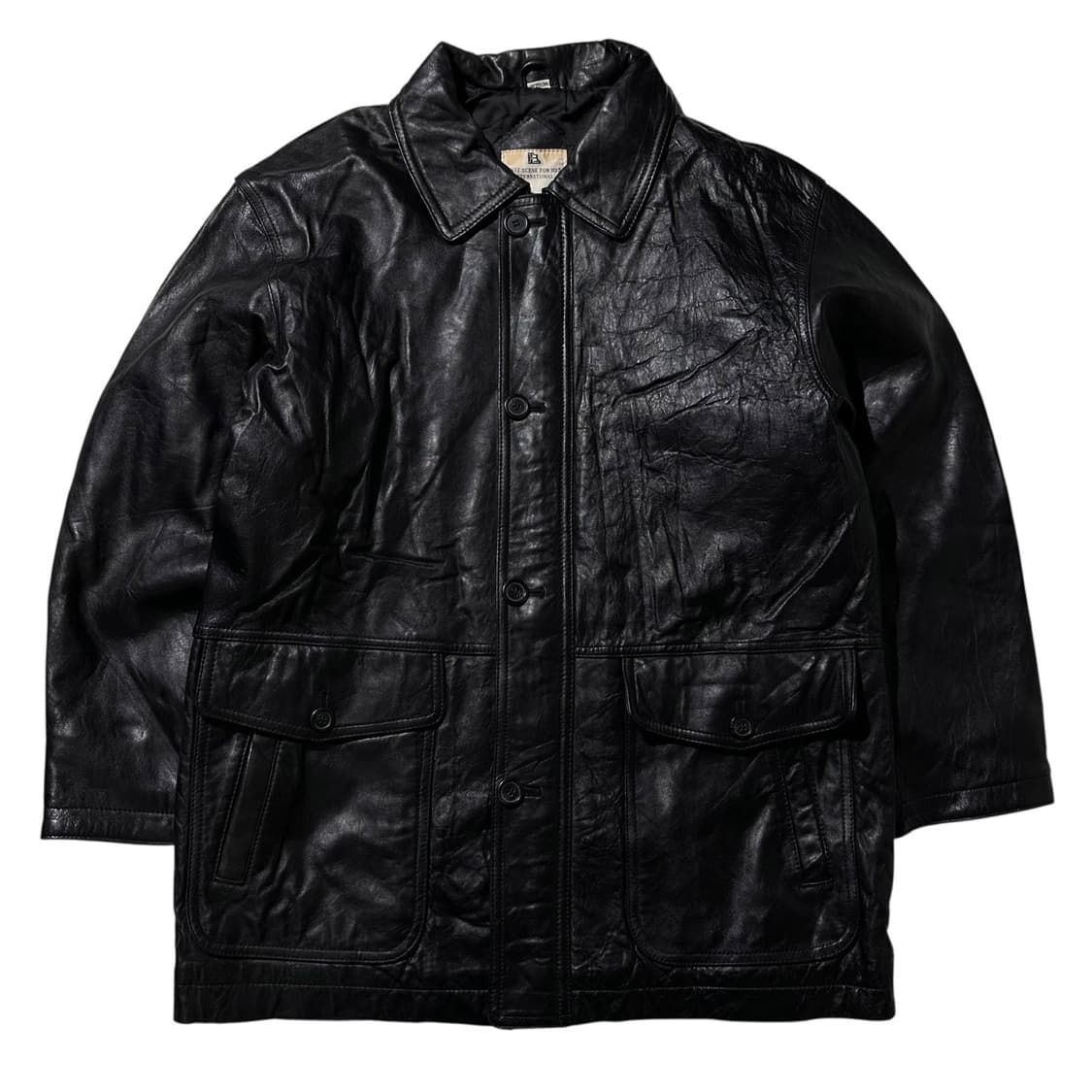 Bright Light 램스킨 싱글 레더 카코트 블랙 상품이미지1