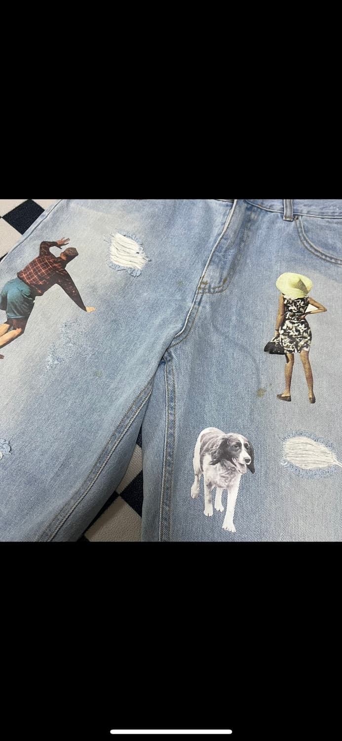 무신사 유스배스 데님 바지 팬츠 Square Sticker Denim P 상품이미지4