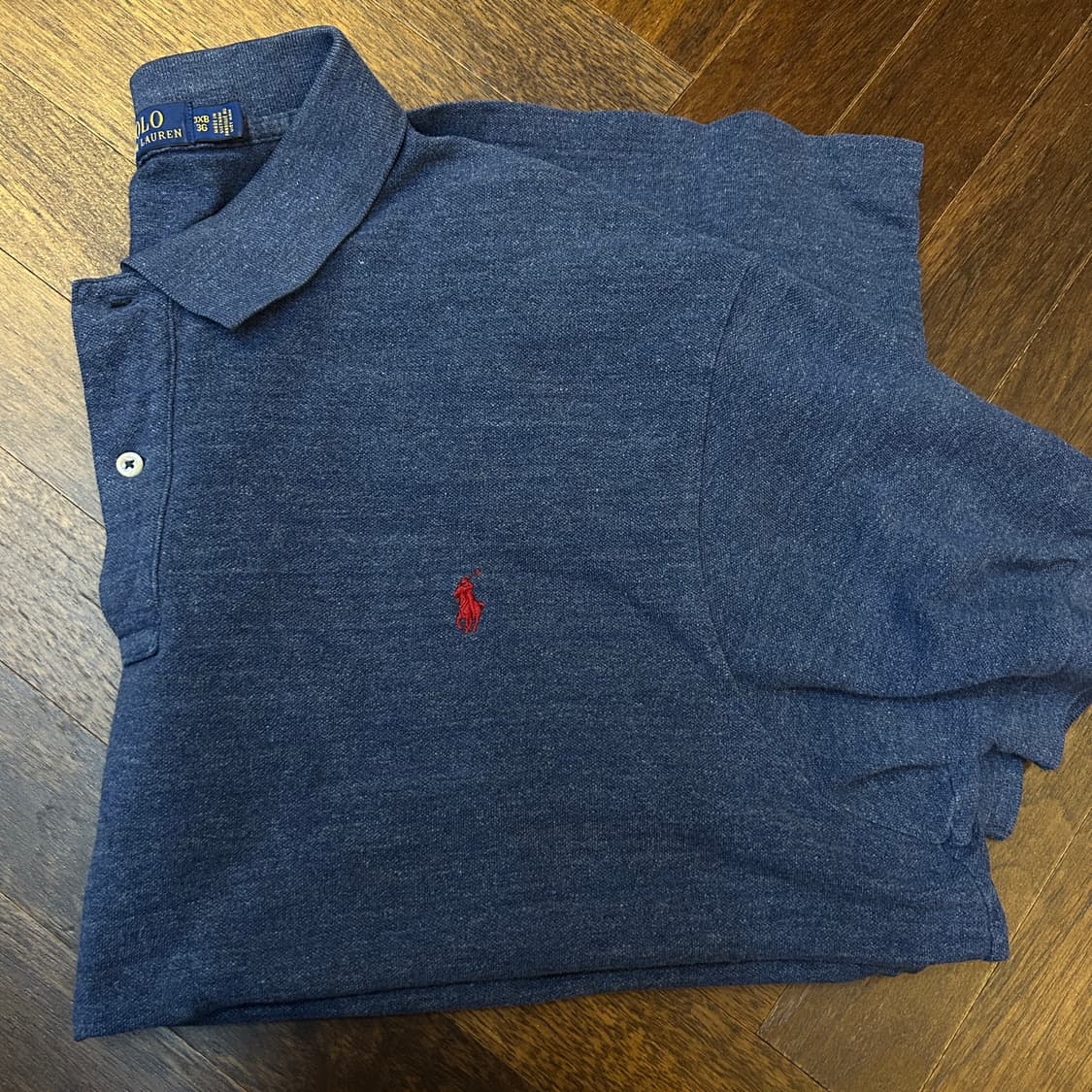 Polo RalphLauren 블루그레이 워싱 PK셔츠 오버핏 카라티 상품이미지7