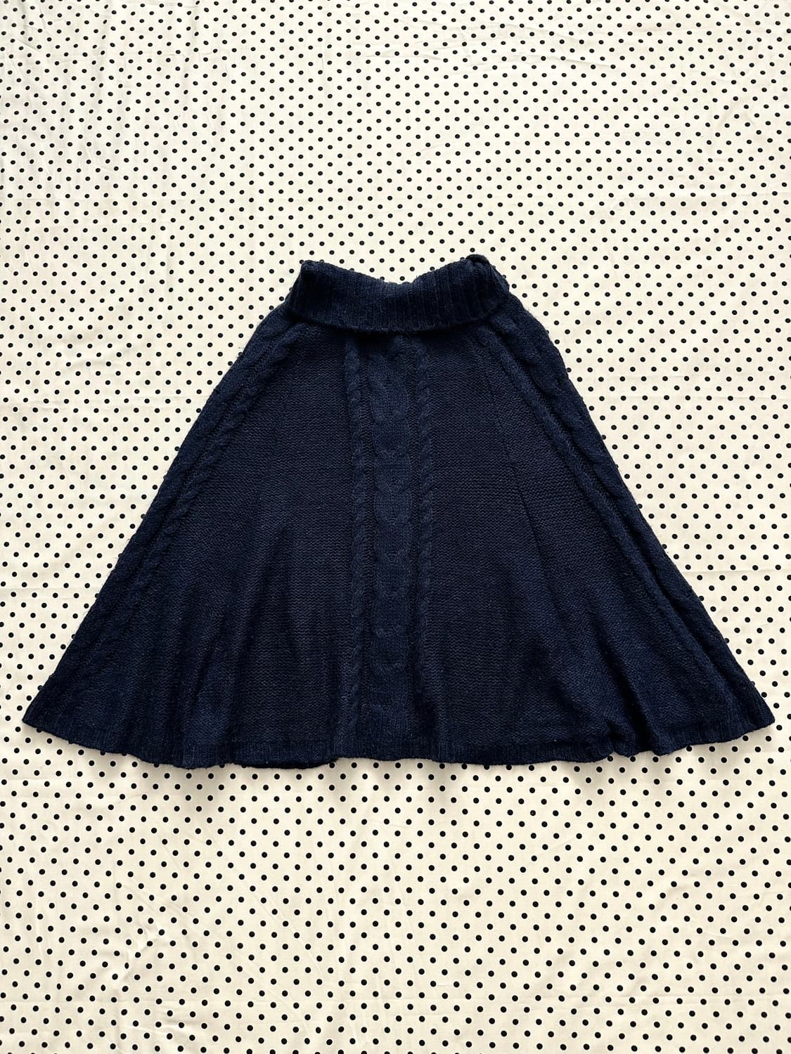 jpn 네이비 메론빵 니트 케이프 가디건 망토 하구미 스즈코 히피 모리걸 상품이미지4