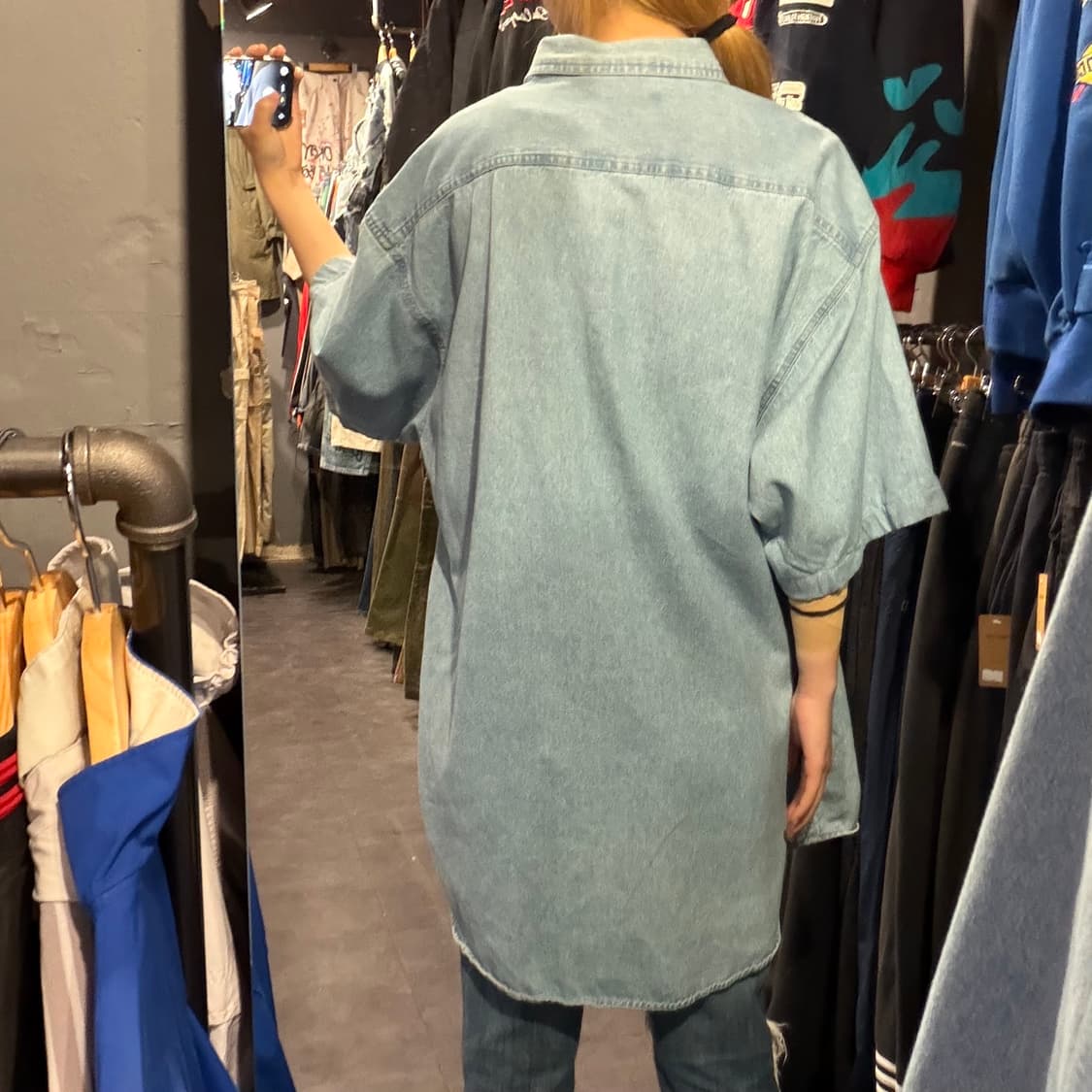 [IM] Carhartt 칼하트 데님 반팔 셔츠 연청 상품이미지4