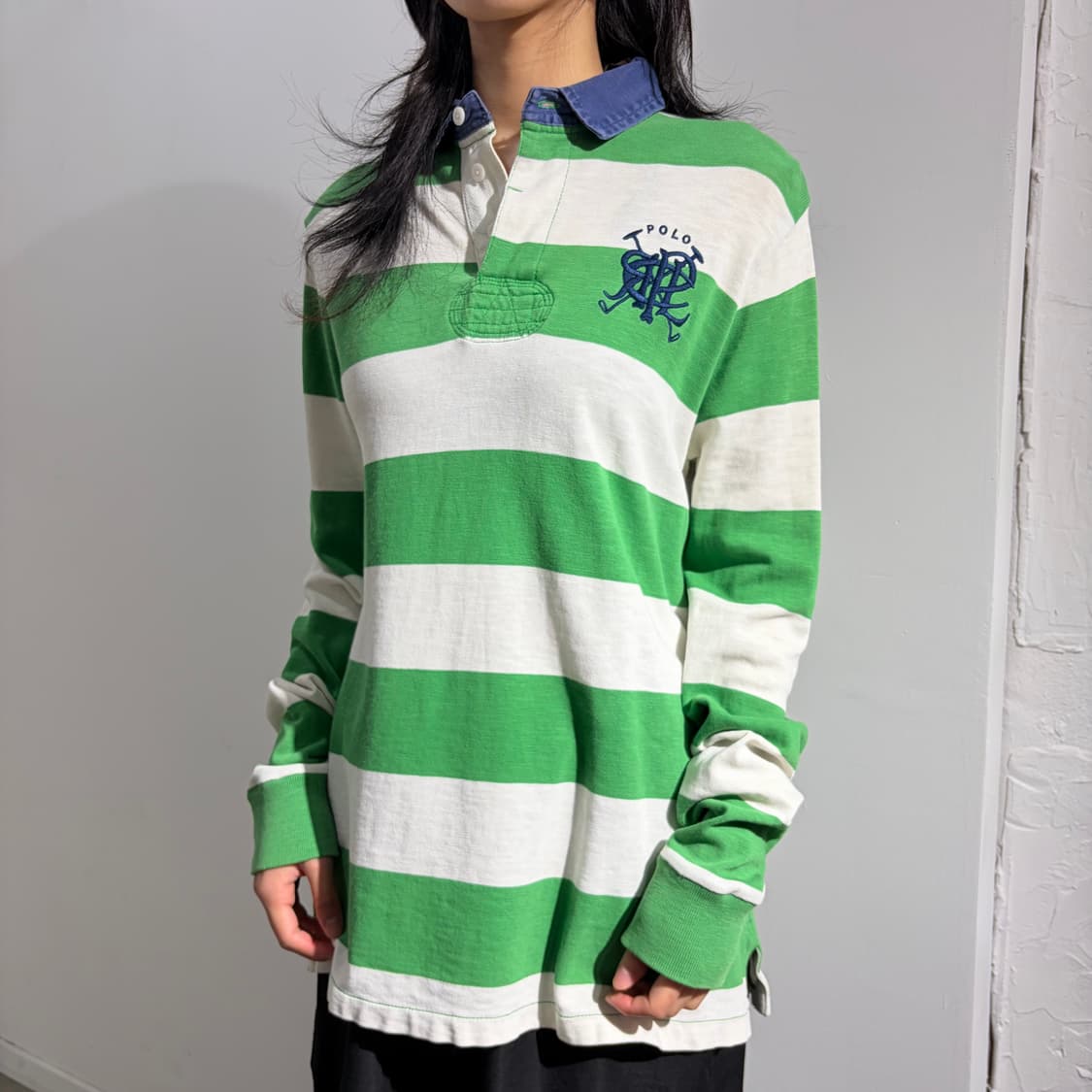 폴로 스트라이프 럭비티 PK 긴팔 티셔츠 상품이미지1