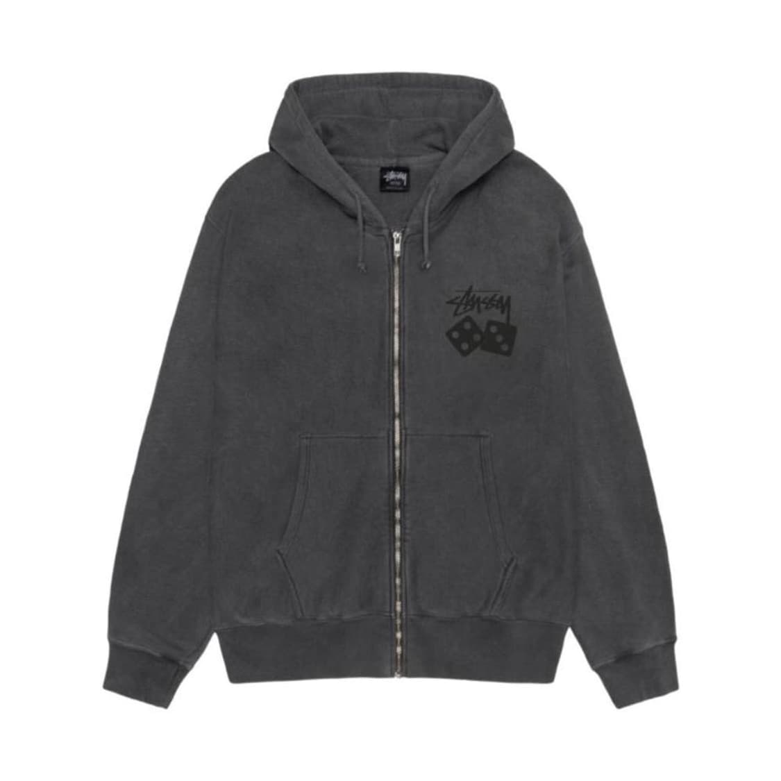 스투시 피그먼트 다이스 후드집업 블랙M 상품이미지3