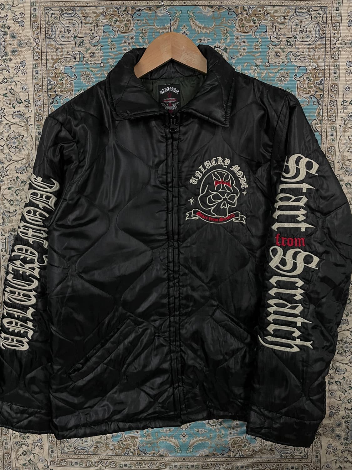 JPN 스컬 자수 퀄티드 집업1655 상품이미지1