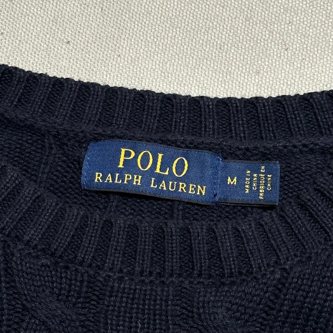 M 폴로랄프로렌 네이비 케이블 니트 상품이미지4