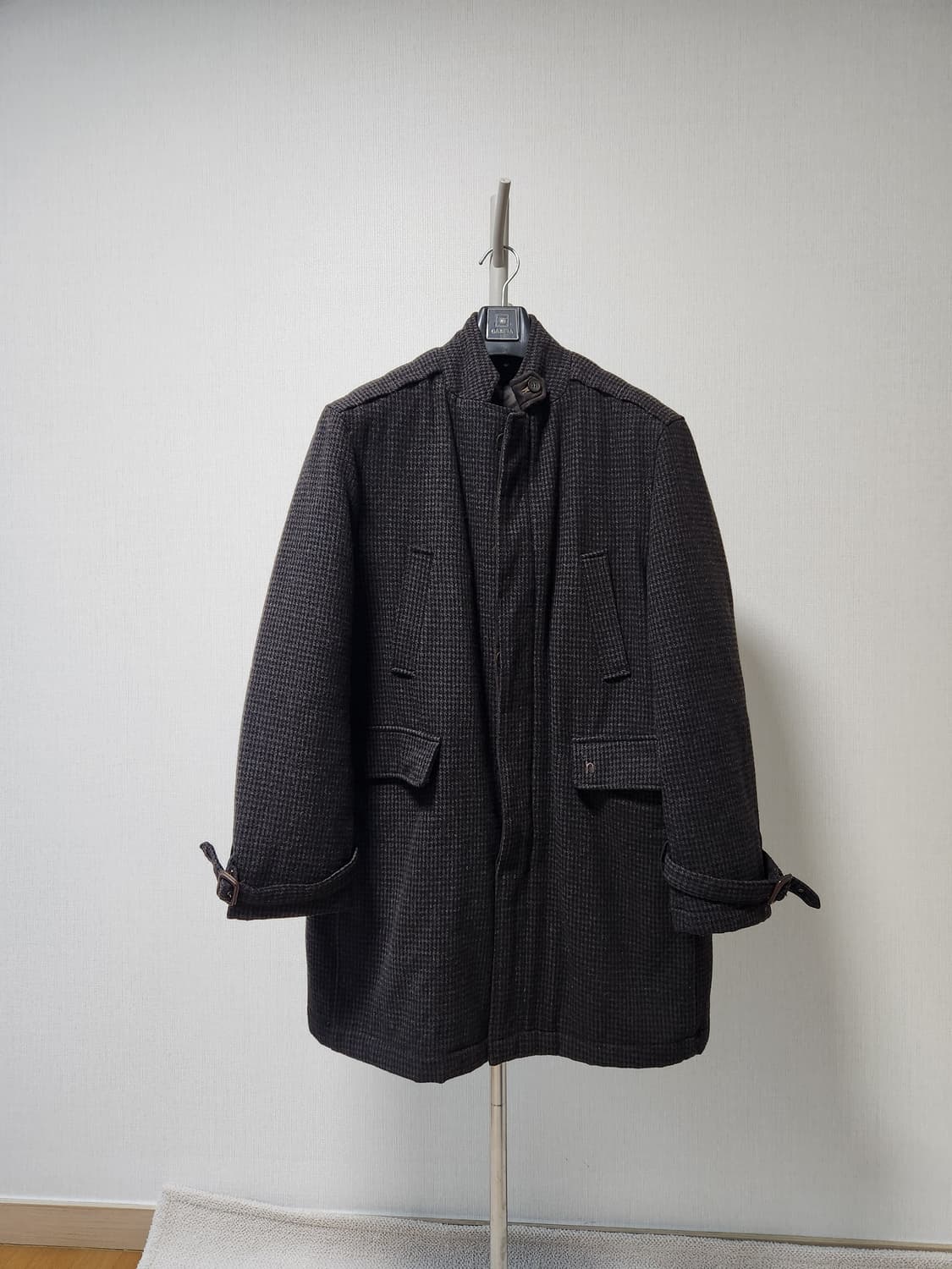 헤지스 모직 하프 코트 브라운 하운드투스 110(105추천) 상품이미지1