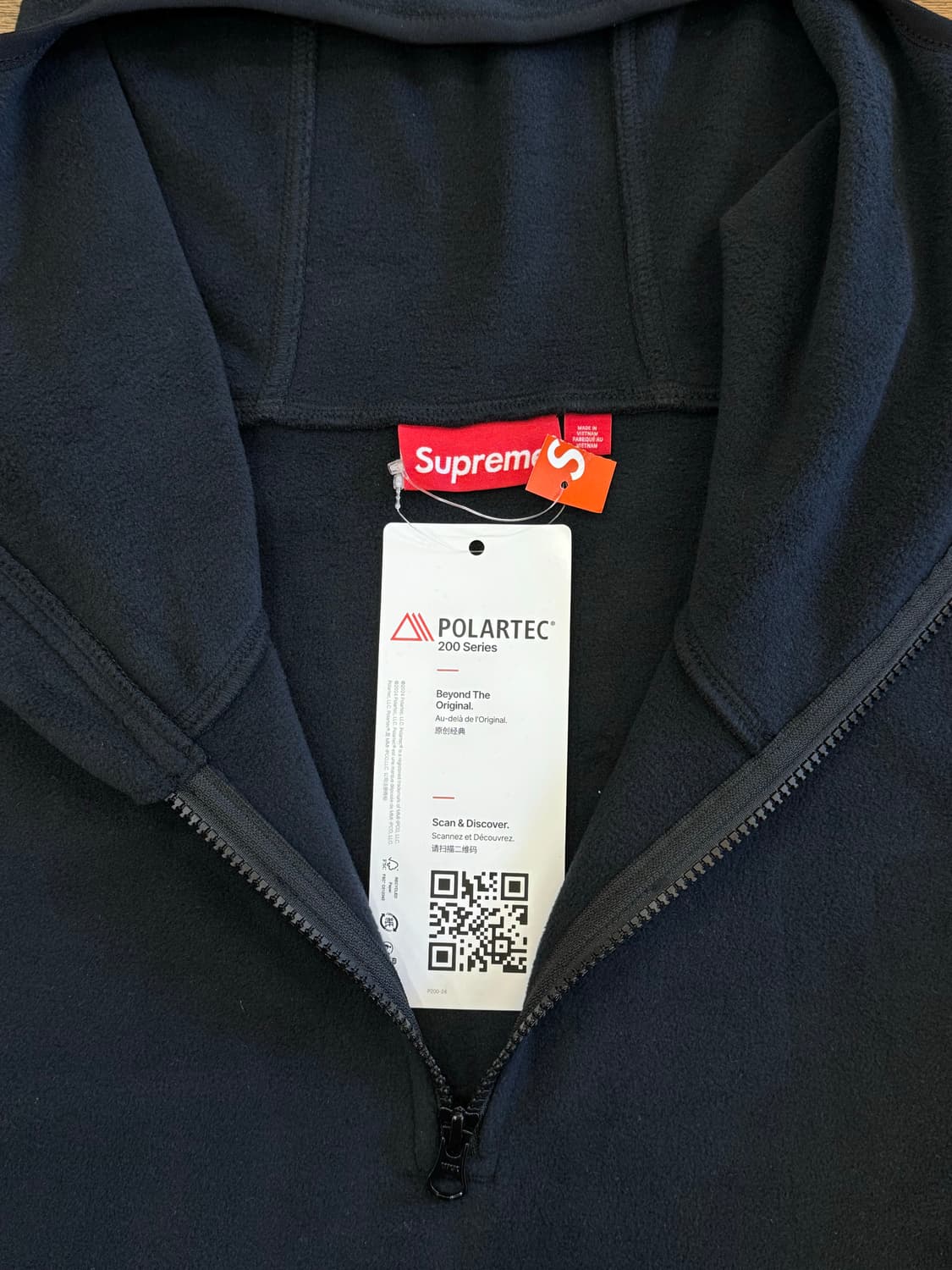 [XL] 슈프림 폴라텍 페이스마스크 하프 집 후드 블랙 25FW 상품이미지4