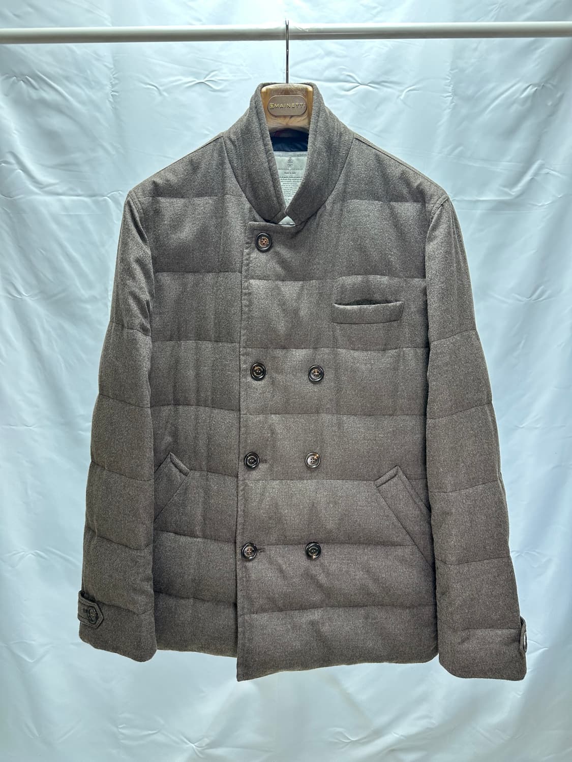 브루넬로쿠치넬리 캐시미어100 브레스티드 구스다운 패딩 자켓 XL 상품이미지3