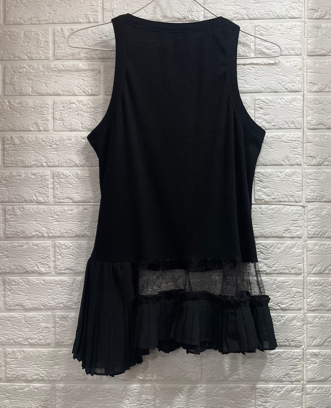 O'2nd 오즈세컨 슬리브리스 니트탑나시:) 민소매 레이어드 레이스나시 상품이미지4