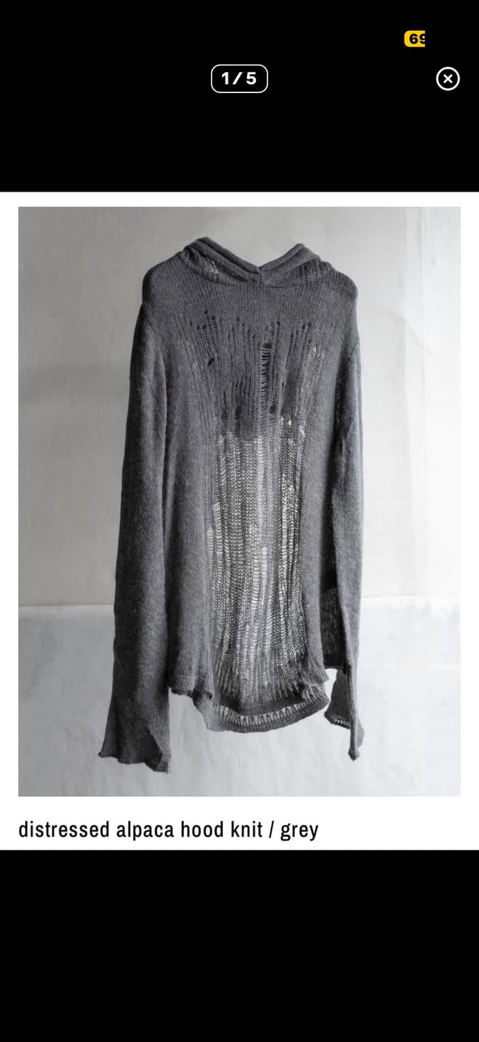 블랙멀 알파카 후드 니트  상품이미지1