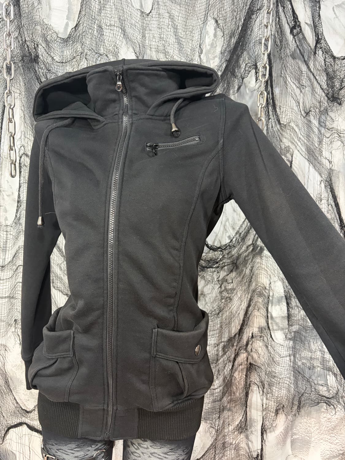 00's Gothic high neck Hoodie Zip up 상품이미지8