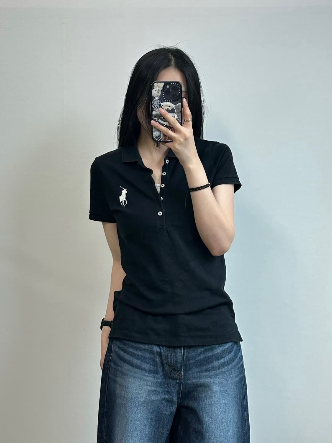 폴로 랄프로렌 빅포니 블랙 반팔 피케 티셔츠 상품이미지1