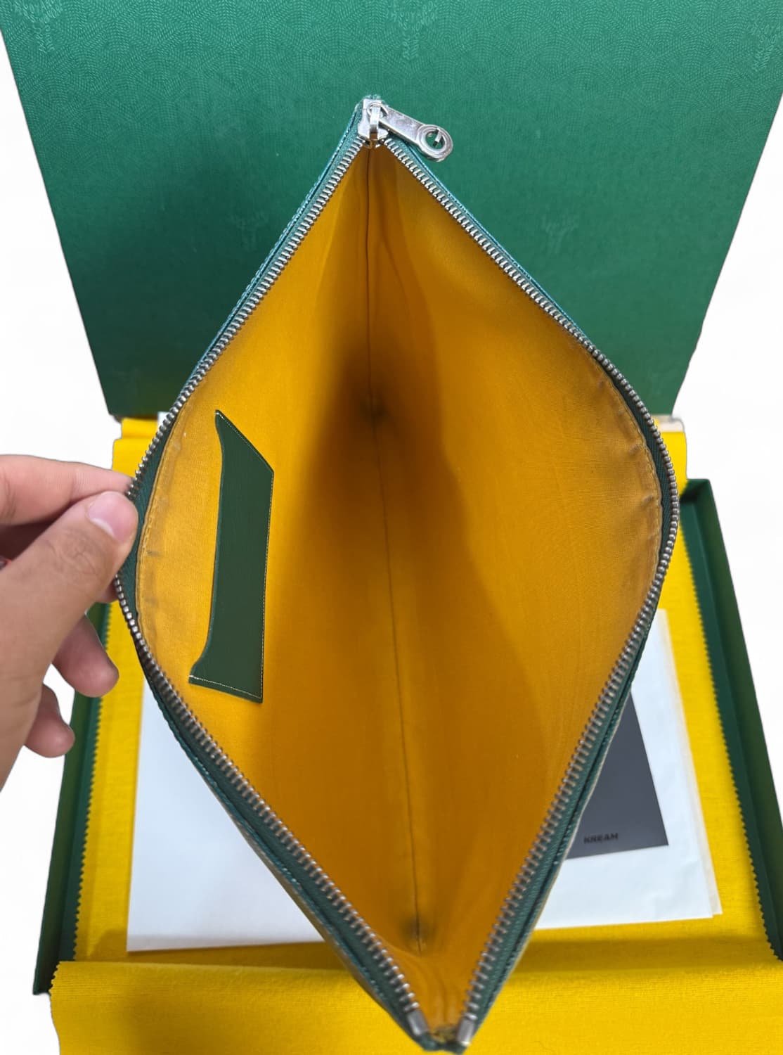 [풀구성 / 급처]고야드 세나 클러치 그린 mgm 사이즈 상품이미지6