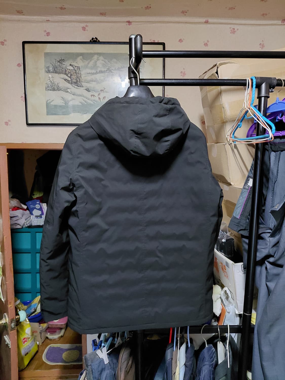 [마시모두띠]발수,방풍 초경량 덕다운 후드 패딩 100사이즈 상품이미지2