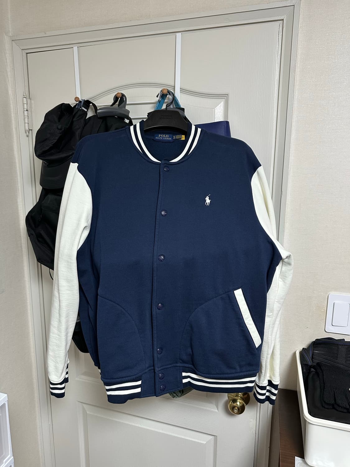 폴로 플리스 베이스볼 자켓 XL 팝니다~~!! 상품이미지2