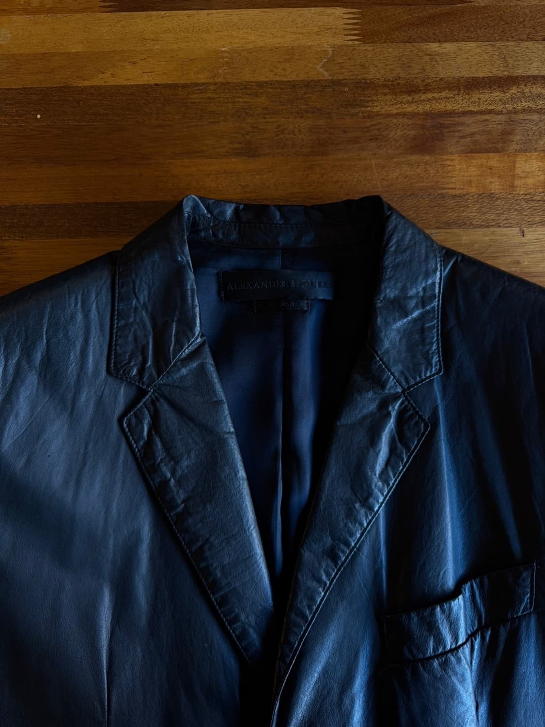 알렉산더 맥퀸 램스킨 레더 테일러드 자켓 100 상품이미지6