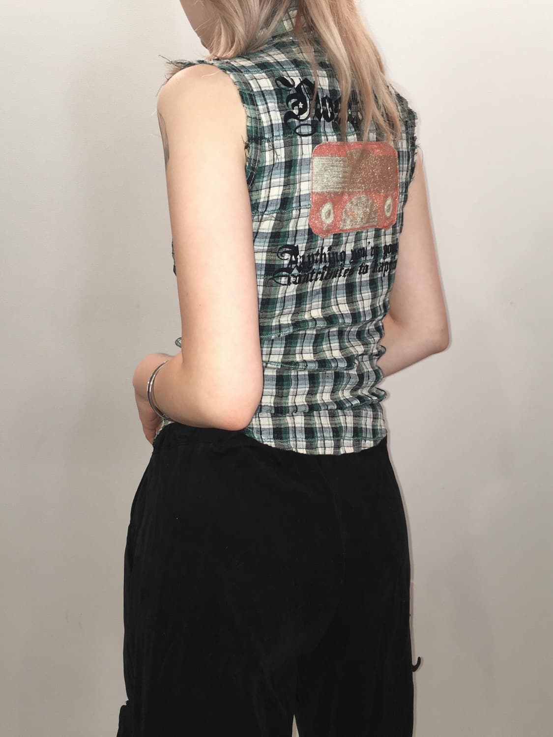 jpn vintage y2k check lettering shirts 상품이미지6