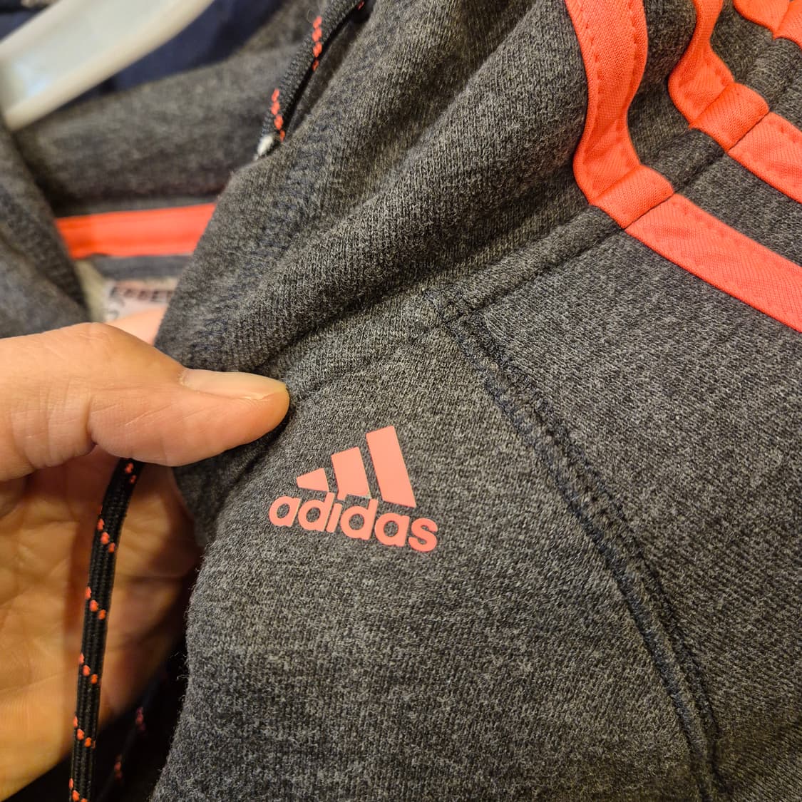 여성-S 아디다스 차콜 후드집업  상품이미지7