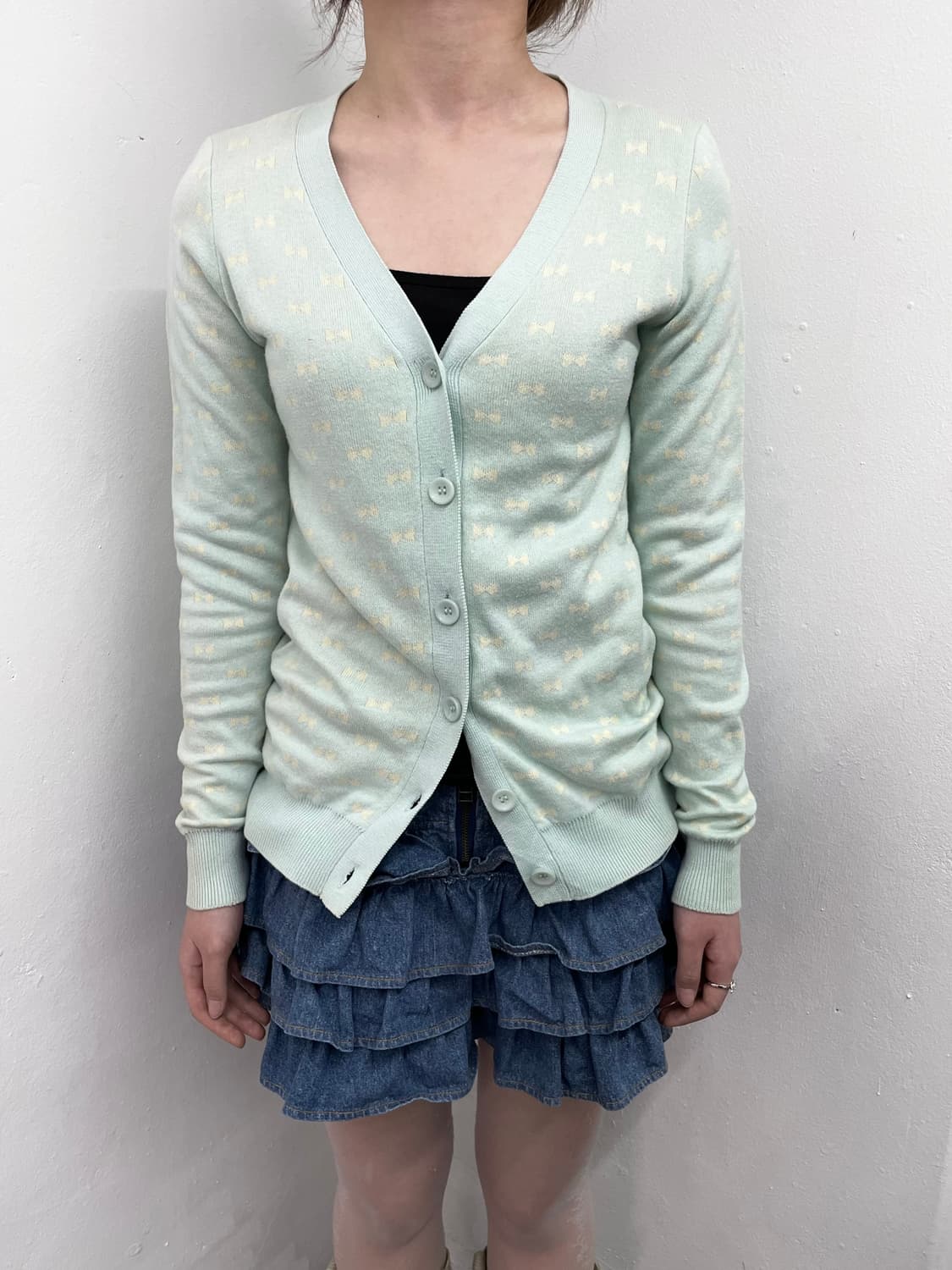 민트코어 키치 리본 가디건🎀 상품이미지8
