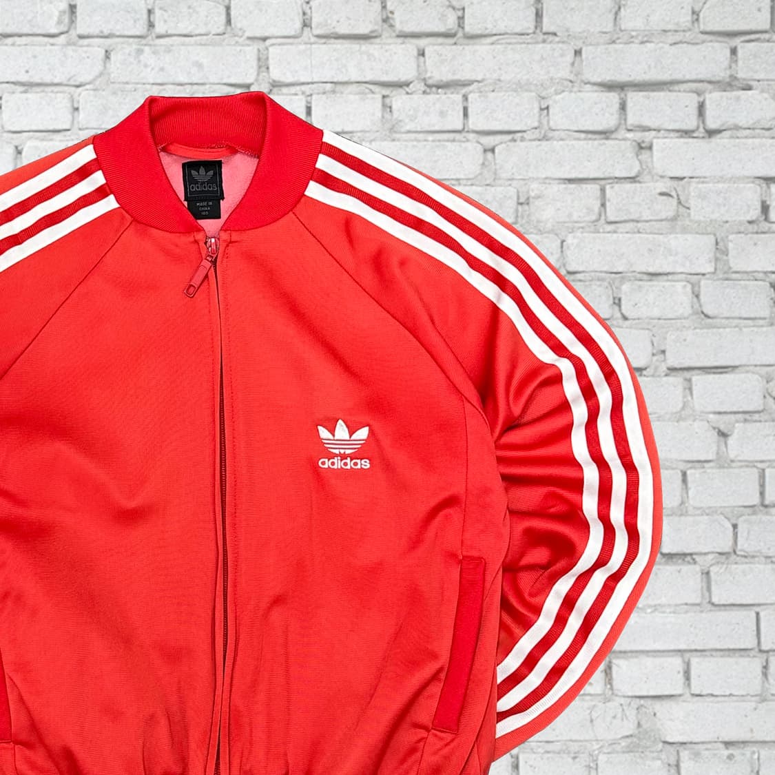 아디다스  올드스쿨 빈티지 슈퍼스타 레드 져지 우먼100 상품이미지1