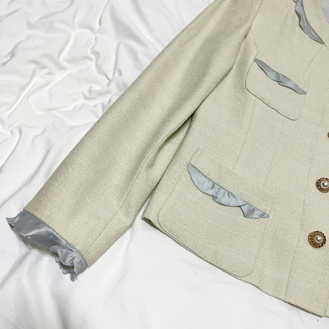 빈티지 ) 베이비블루 레이스 셋업 상품이미지3