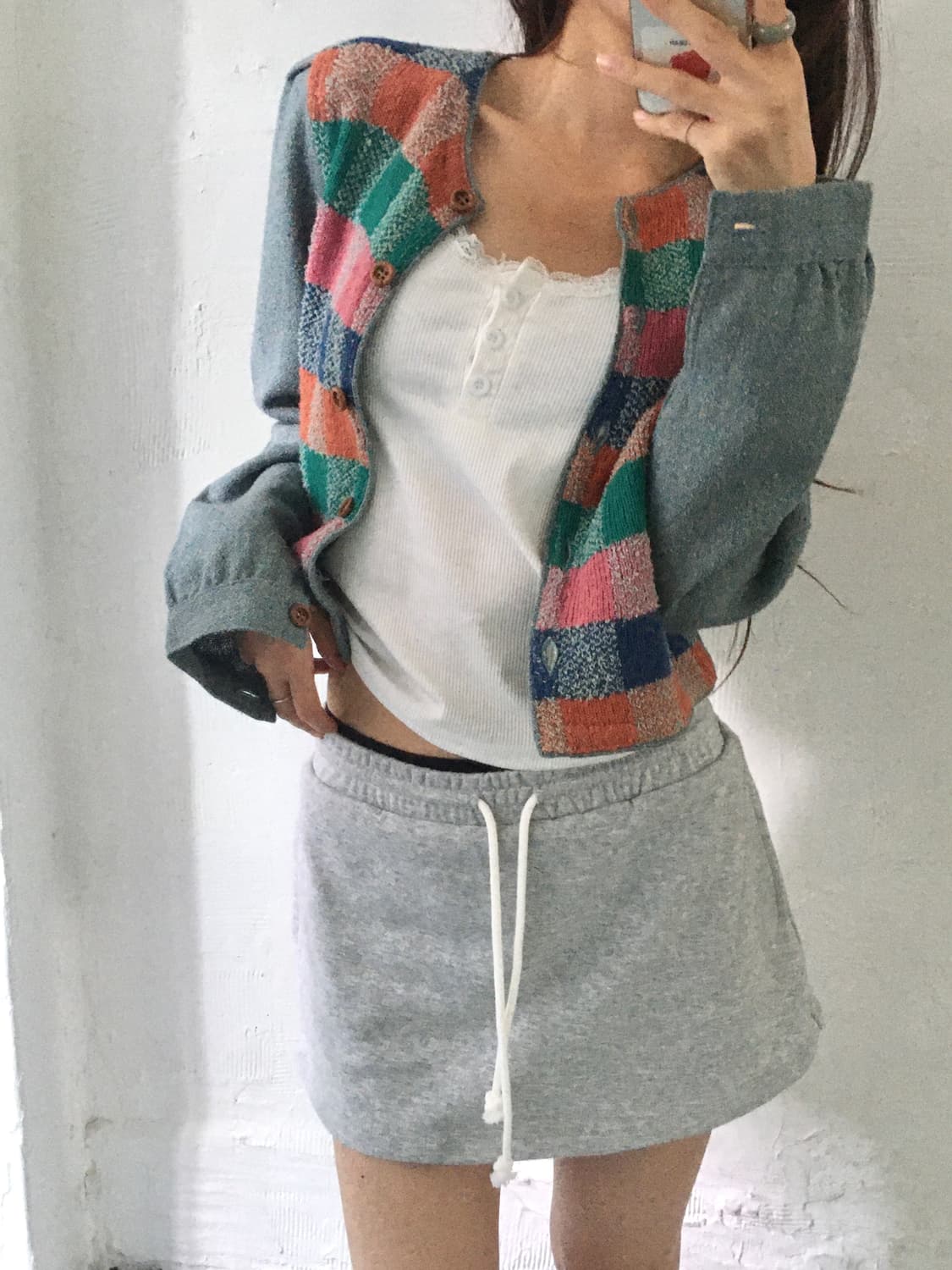 MISSONI 미쏘니 체크패턴 버튼 가디건 상품이미지2